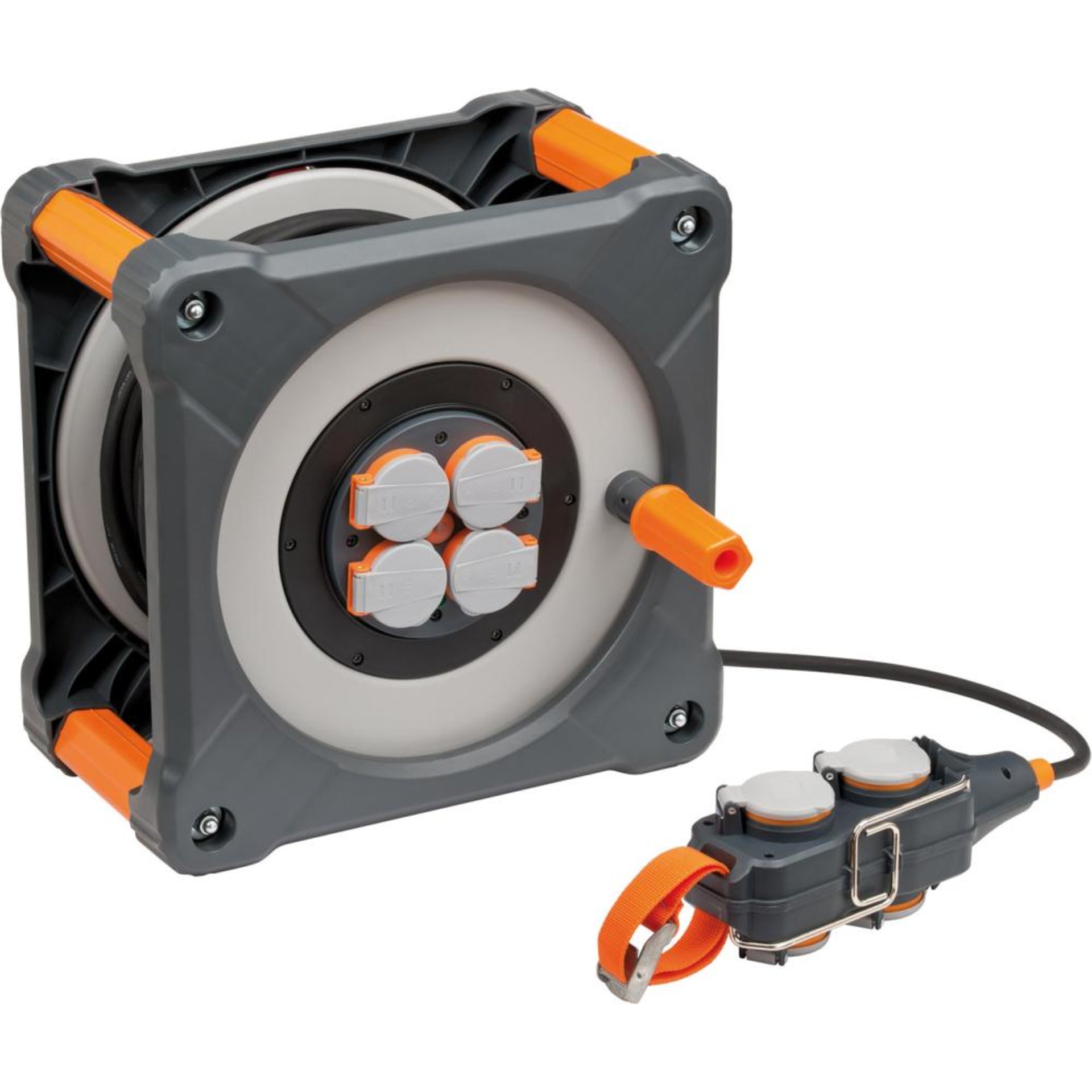 Kunststoff-Kabeltrommel professionalLINE, Neopren, mit Powerblock