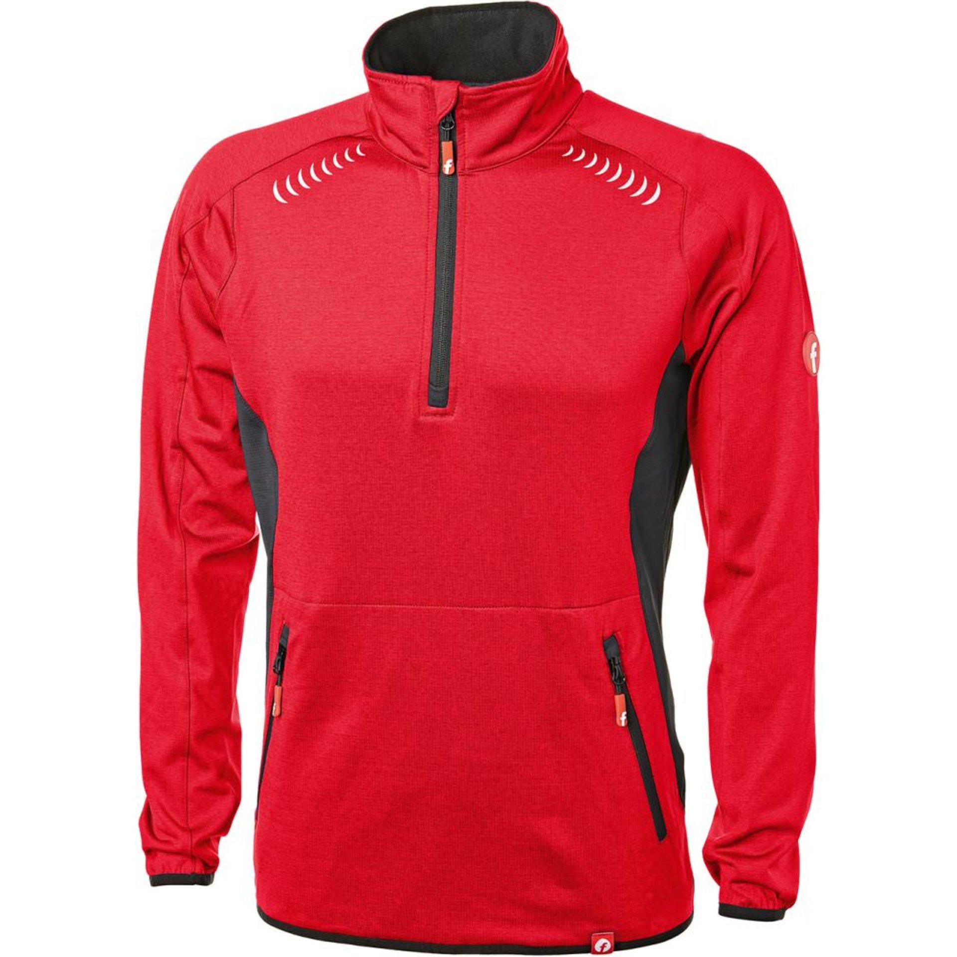 Tech-Fleecepullover rot/schwarz meliert Gr. L Fortis Elements