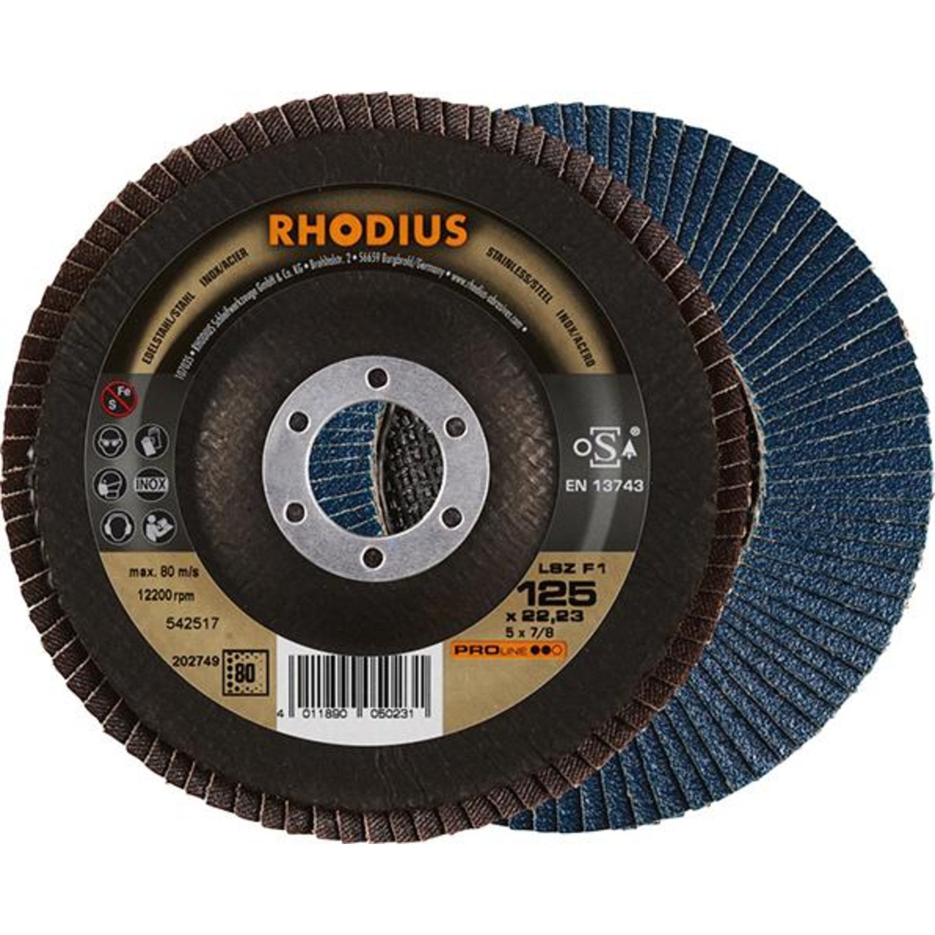 Lamellenschleifsch.LSZ F1125mm K 80 Rhodius