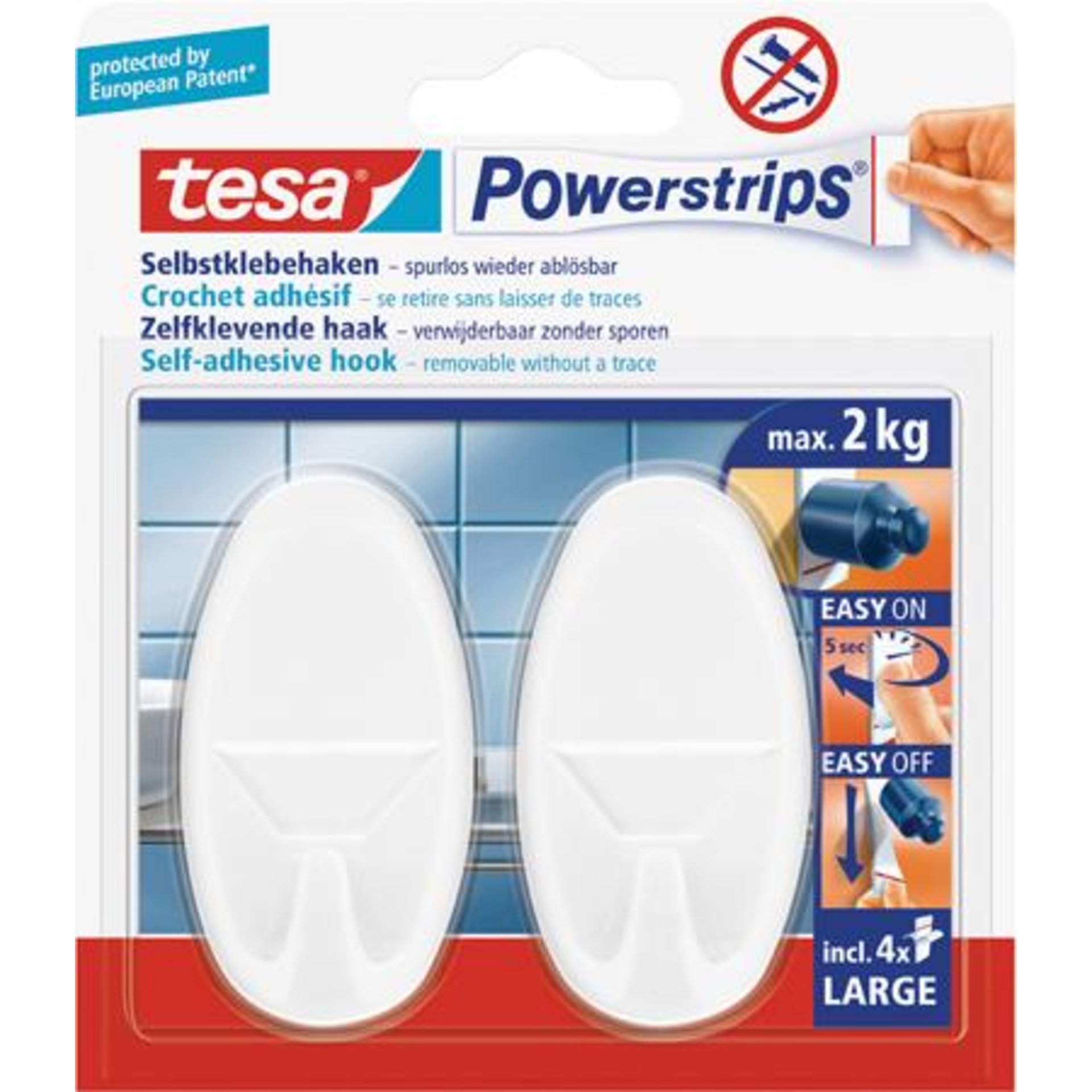 tesa® Powerstrips System-Haken, Large