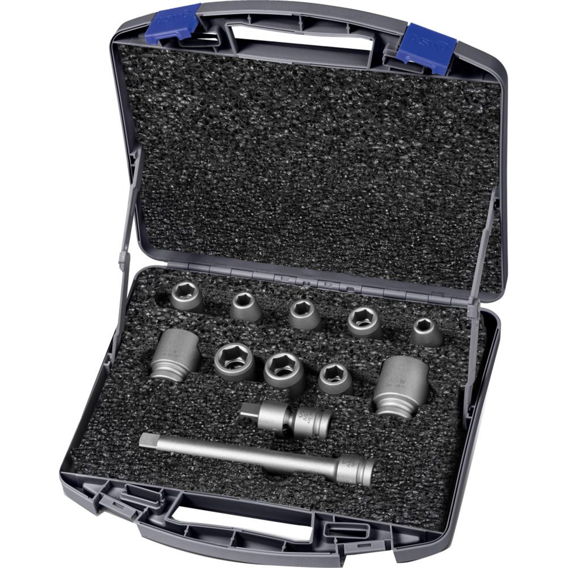 Kraft- Steckschlüssel-Satz 1/2" 12-teilig ASW