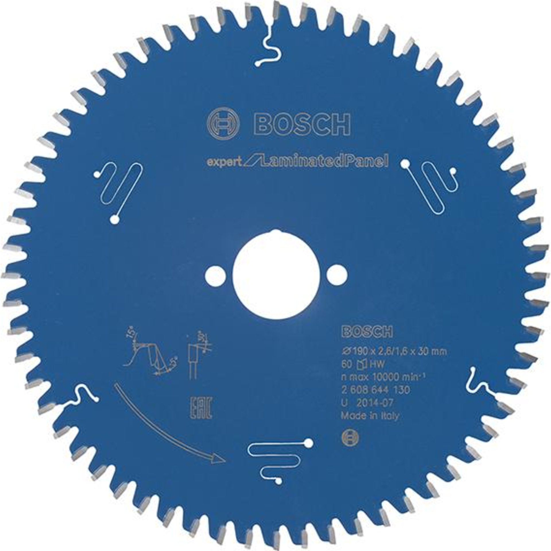 HM-Kreissägeblatt 190x2,6/1,6x30 60Z WZ BosVE à 1 Stück Expert f. Laminated Panel