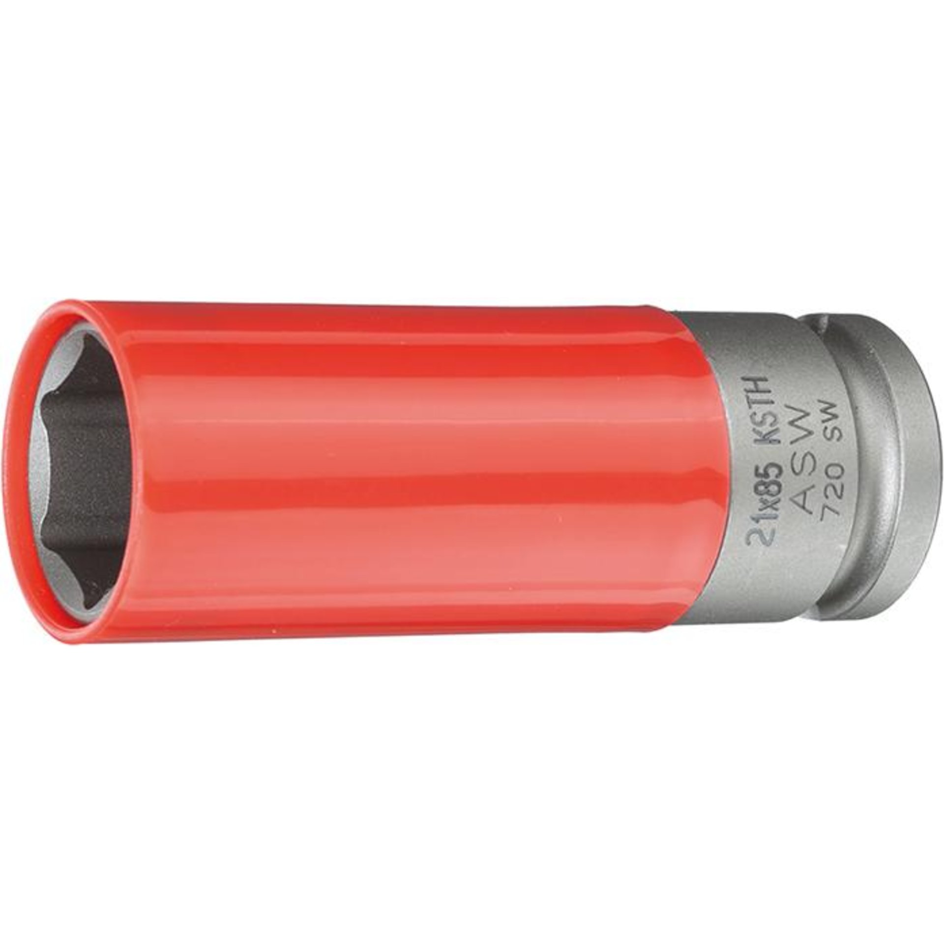 Kraft- Steckschlüsseleinsatz mitKunststoff-Hülse 1/2" 21x85mm ASW