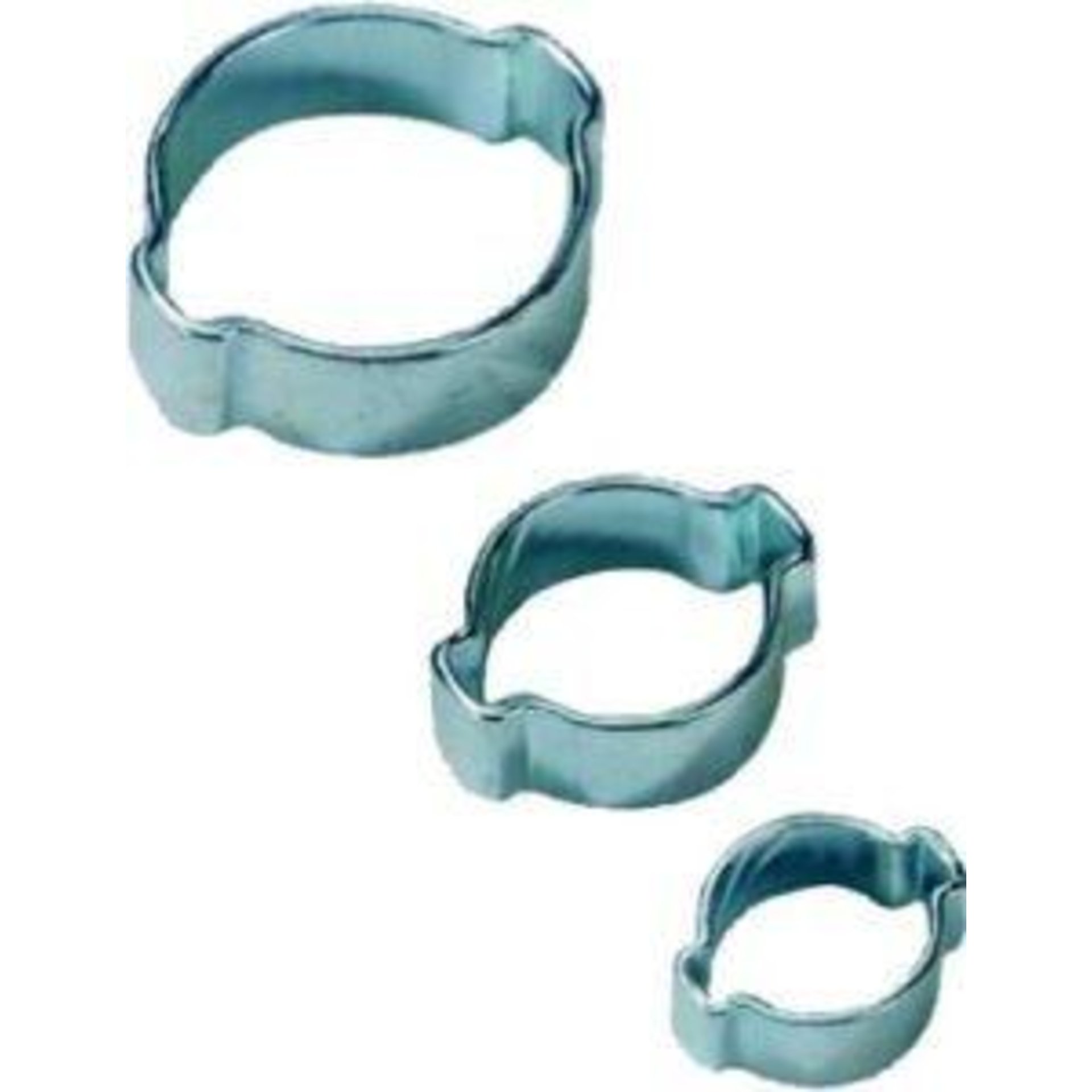 2-Ohr-Schlauchklemme, Stahl, verzinkt 2-Ohr-Schlauchklemme, Stahl, verzinkt