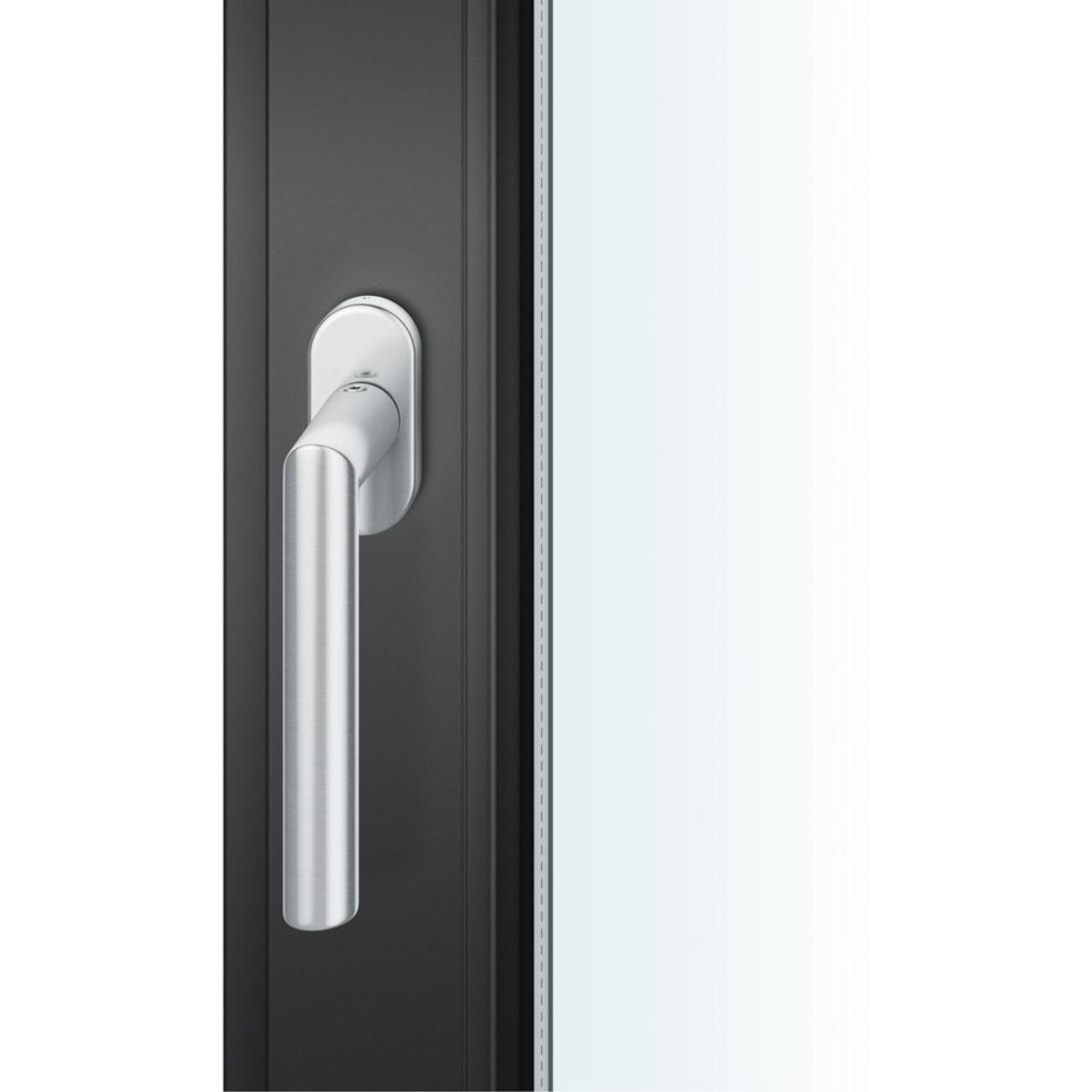 Fenstergriff,oval,Edelst.34 1076, Stift 24-38mm