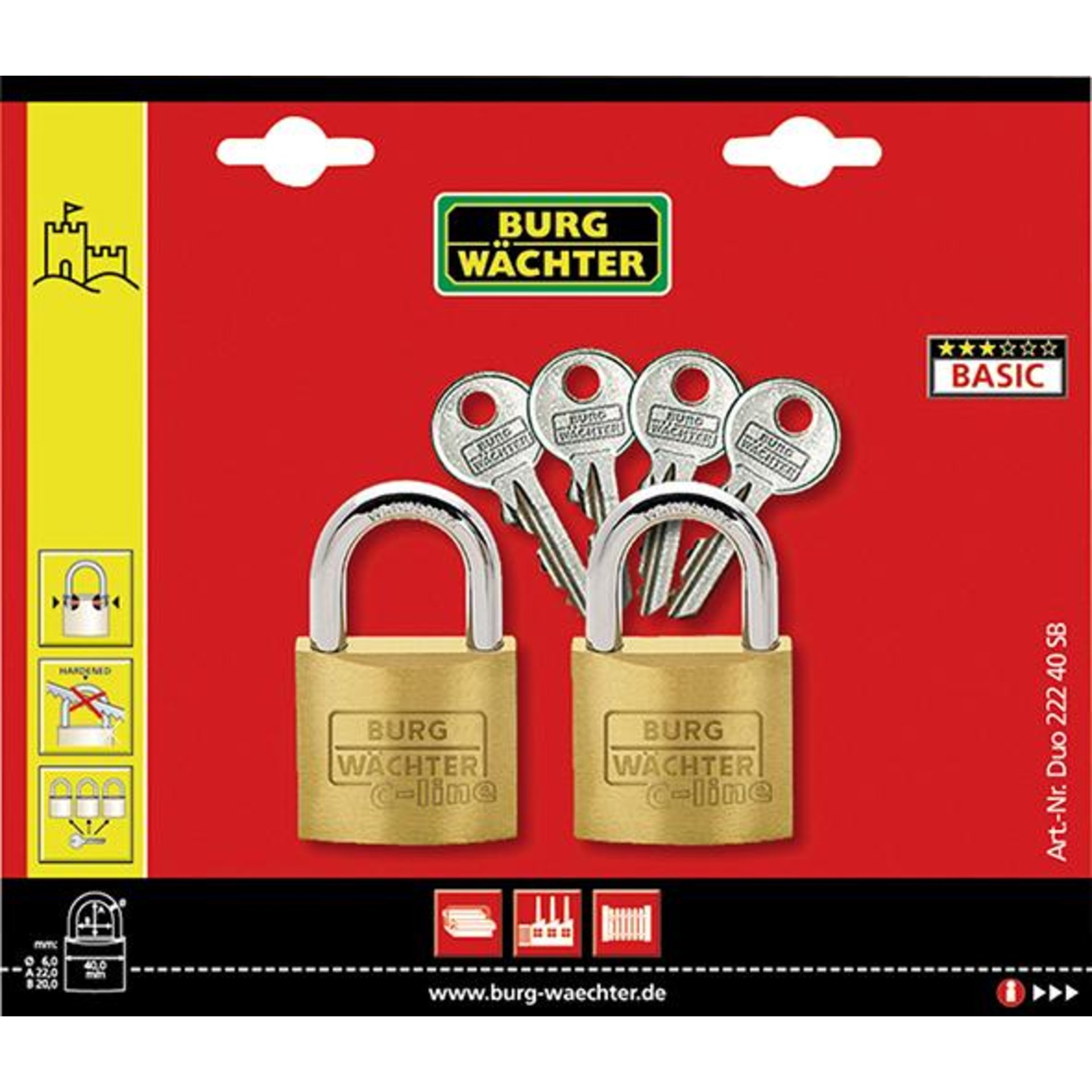Messing-Hangschloss-Sets