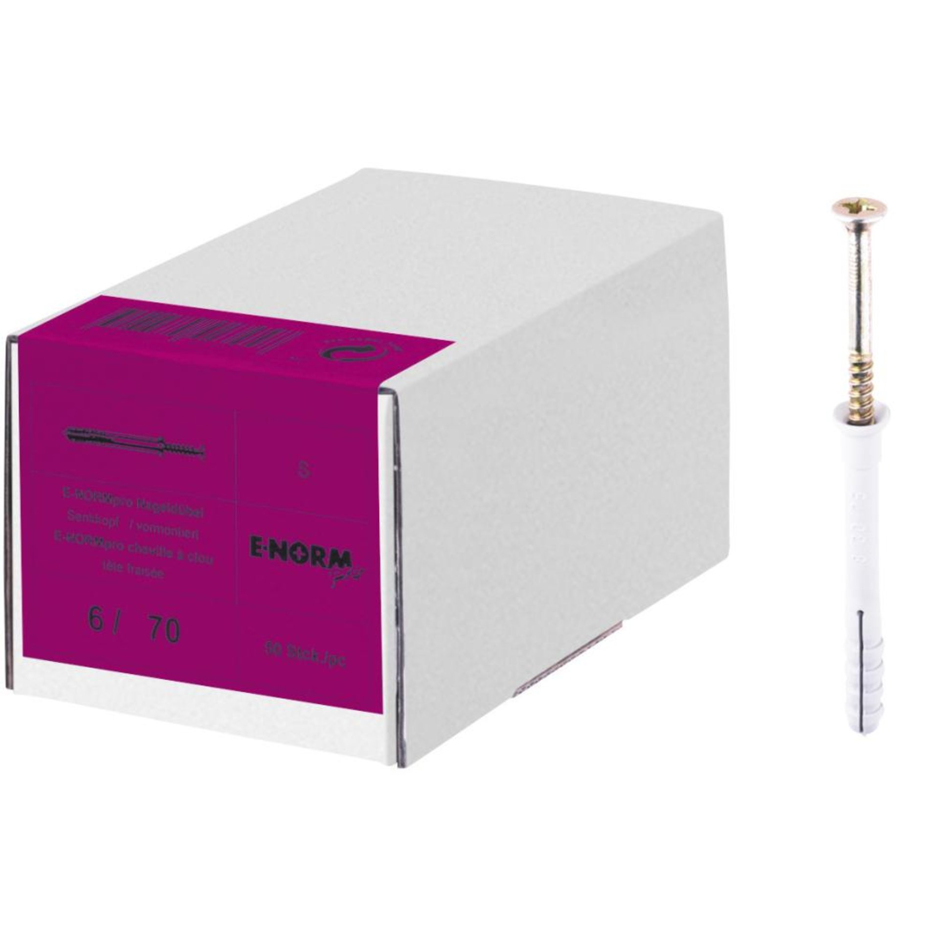 E-NORMpro Nageldübel, Senkkopf