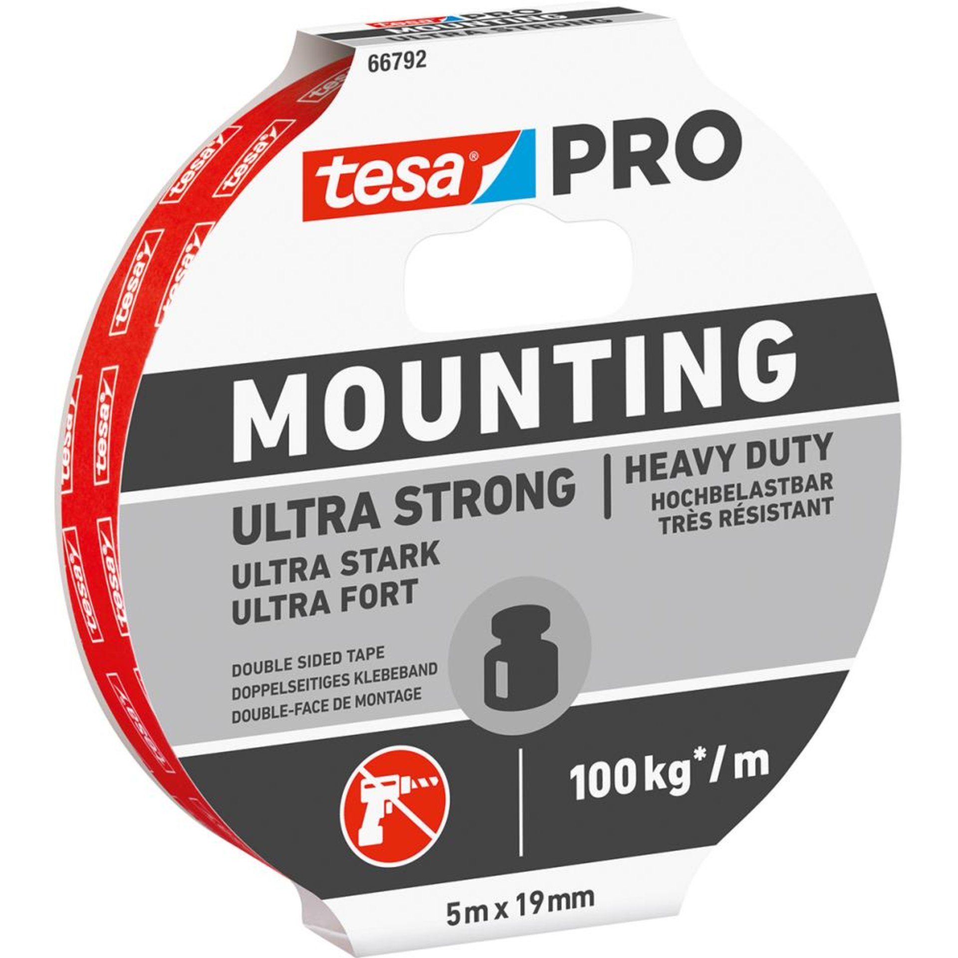 tesa Mounting PRO Ultra Strong,5m:19mm 66792-00001-00