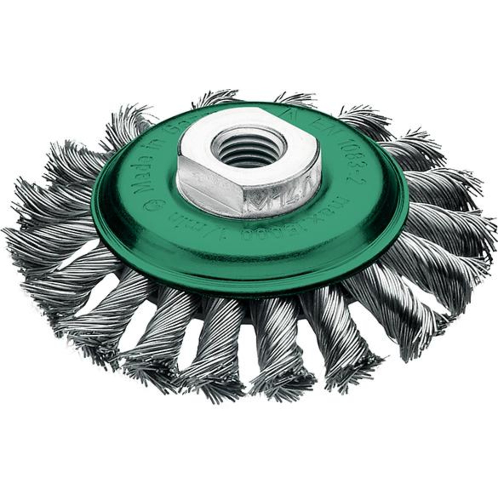 Kegelbürste Edelstahl 100x12mm gezopft 0,5mm Lessmann