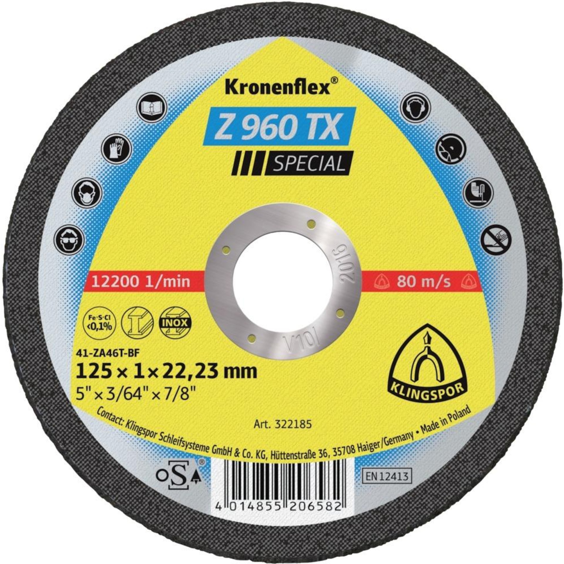 Trennscheibe Z 960 TX Special für Edelstahl und Titan