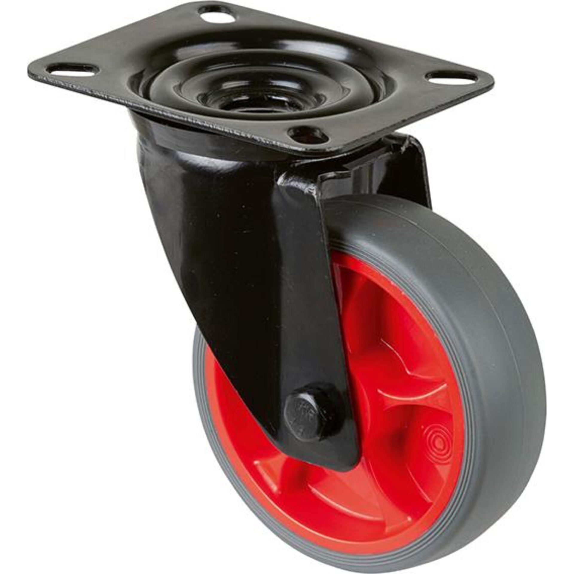 Lenkrolle L800.B44.101.03mit Platte,Ø 100 B 32mm,110kg TPR