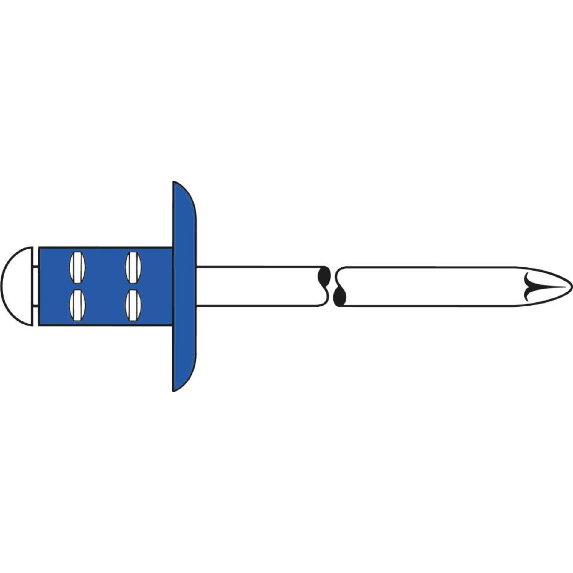 Mehrbereichs-Blindniet Stahl/Stahl Großkopf 4x13mm GESIPA PolyGrip