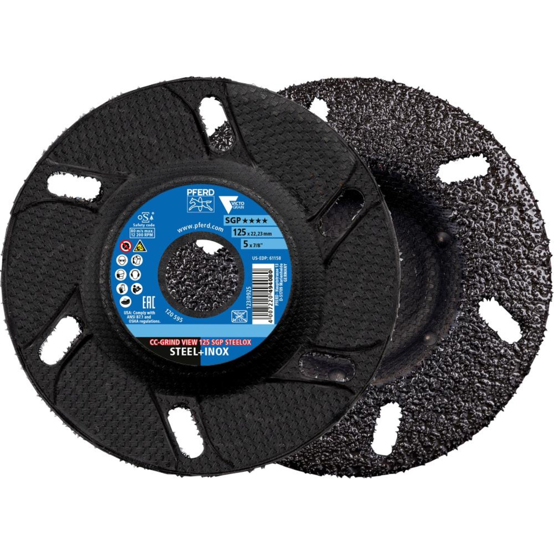 Schleifscheibe SGP VIEW CC-GRIND-ROBUST STEELOX 125mm VICTOGRAIN Pferd