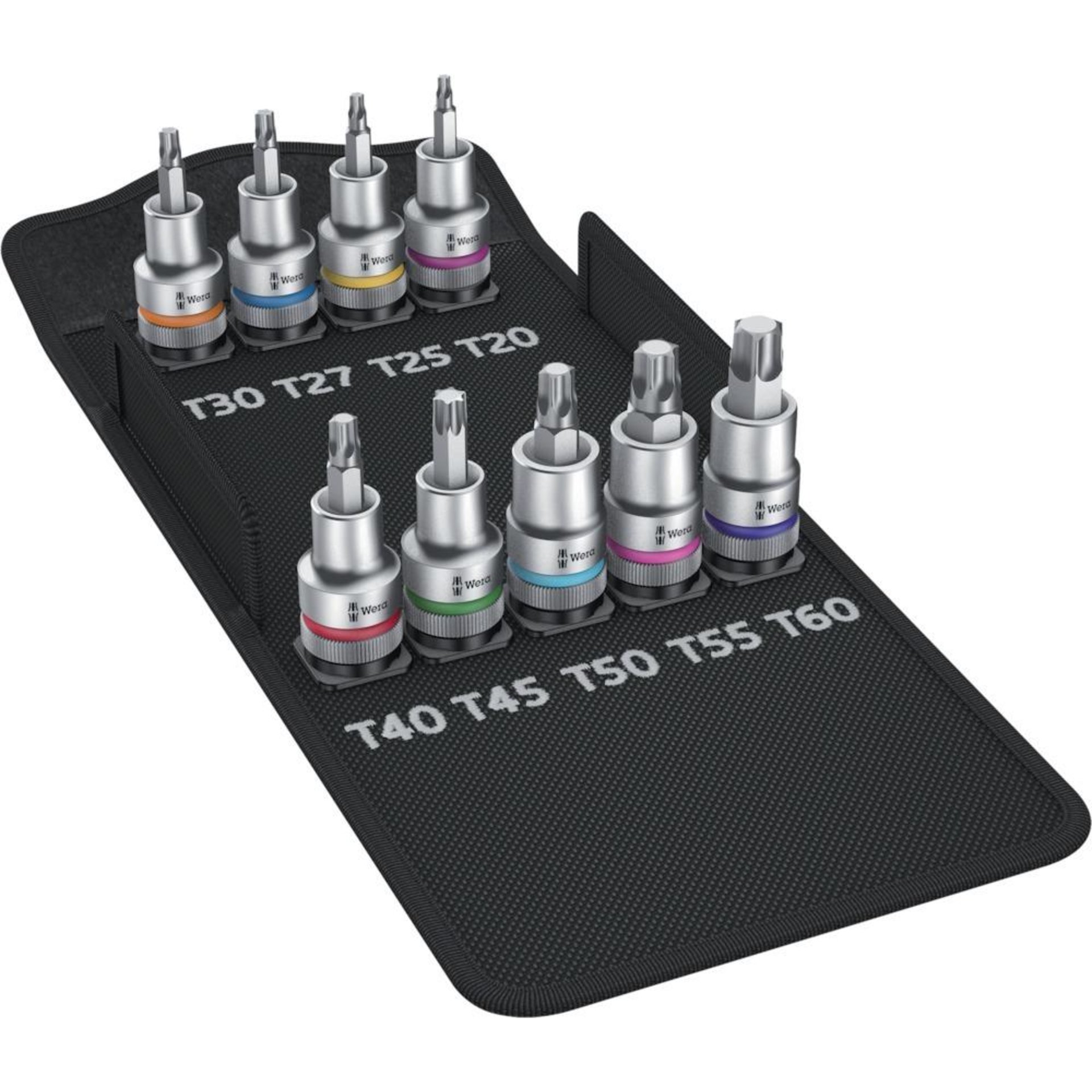 Schraubendrehereinsatz- Satz mit Haltefunktion 1/2" T20-60 9-teilig Wera