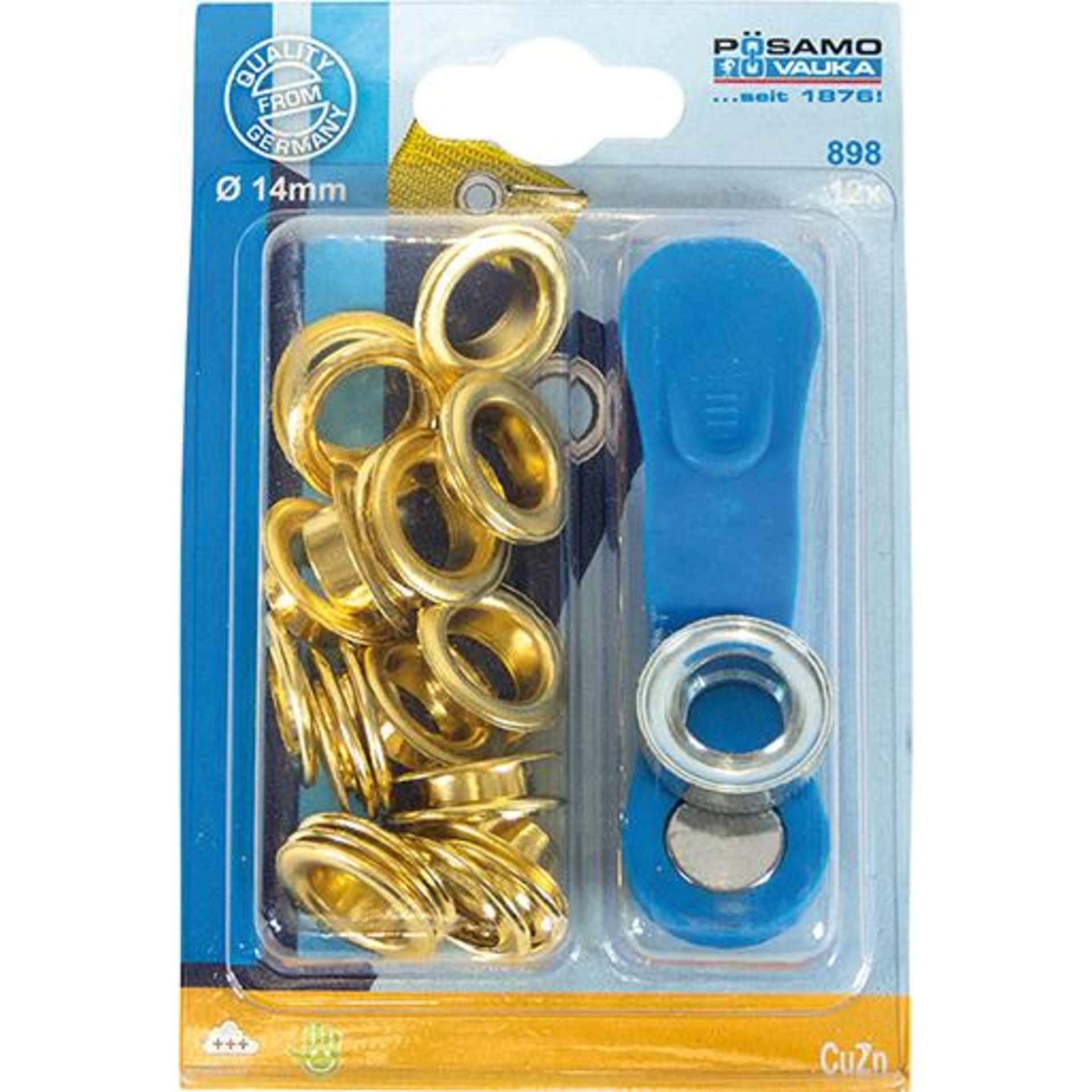 Öse + Scheibe, 14 mm (Innendurchmesser)