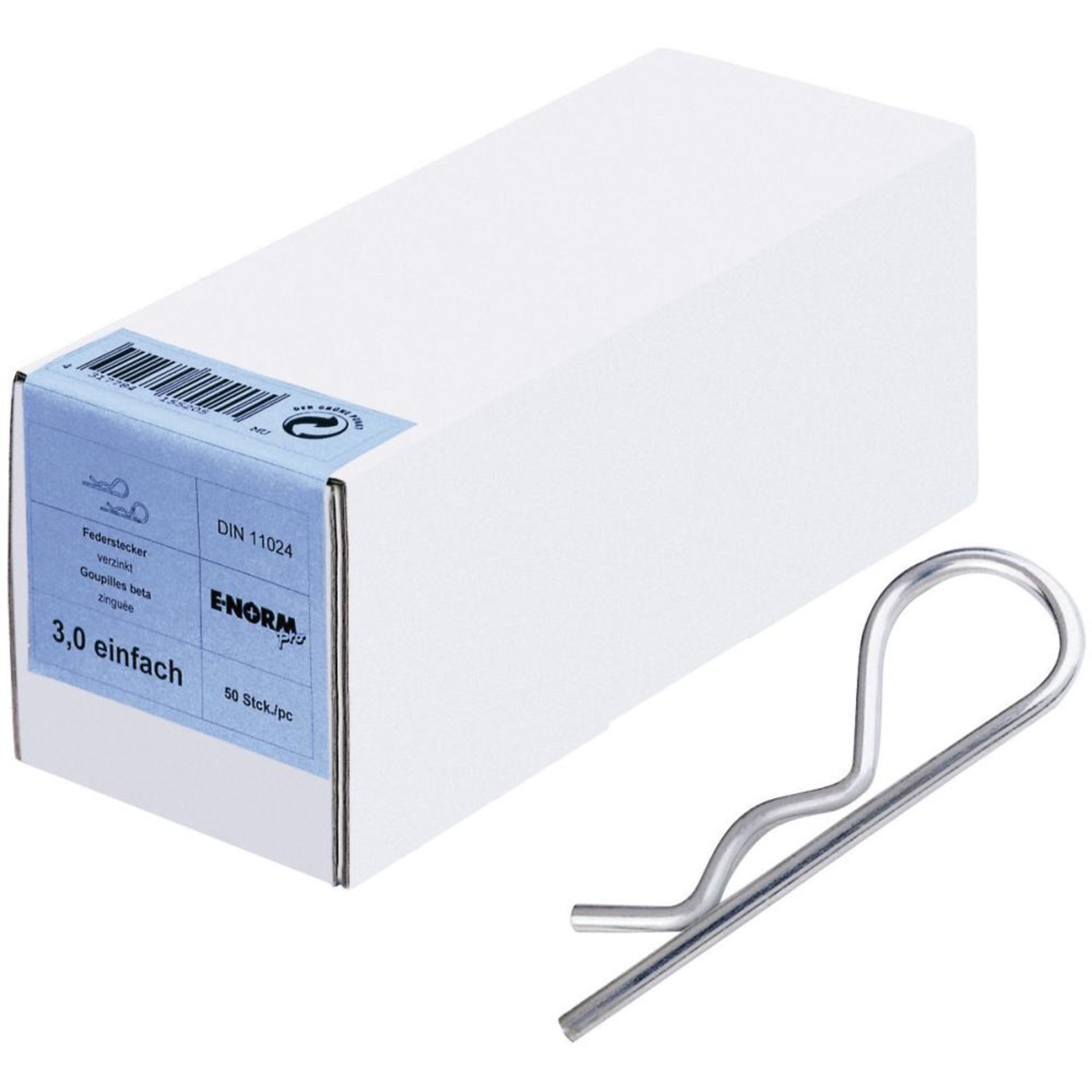 Federstecker galZn 3,2 einfach HP E-NORMpro