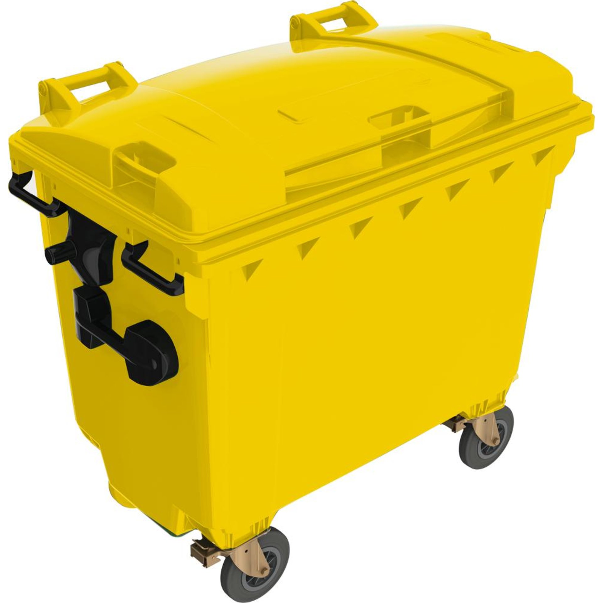 Müllcontainer 660 l Kst. Flachdeckel gelb