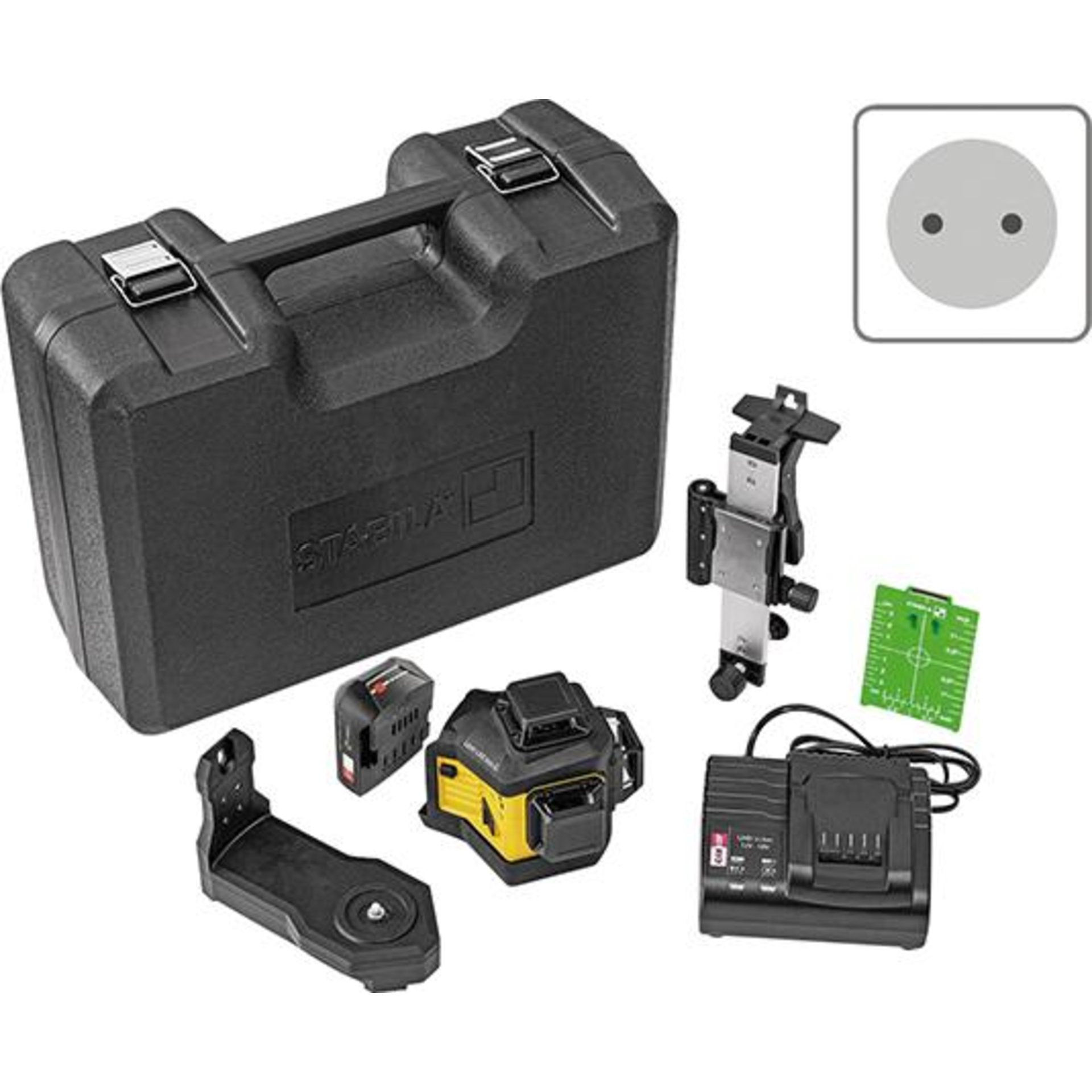 Multilinien-Laser LAX 600G 7-teilig mit Akku und Ladegerät Stabila