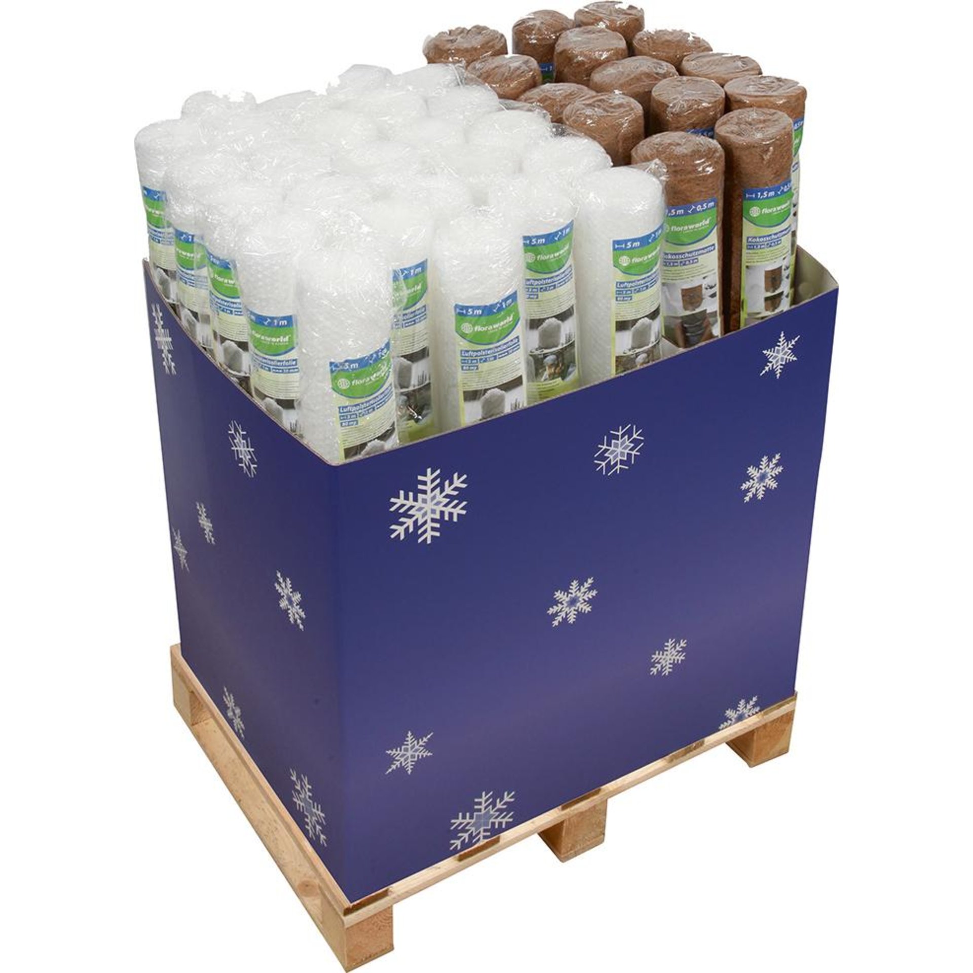 Luftpolsterisolierfolieu.Kokosschutzmatte FWDisp layBeschaffungsartikel