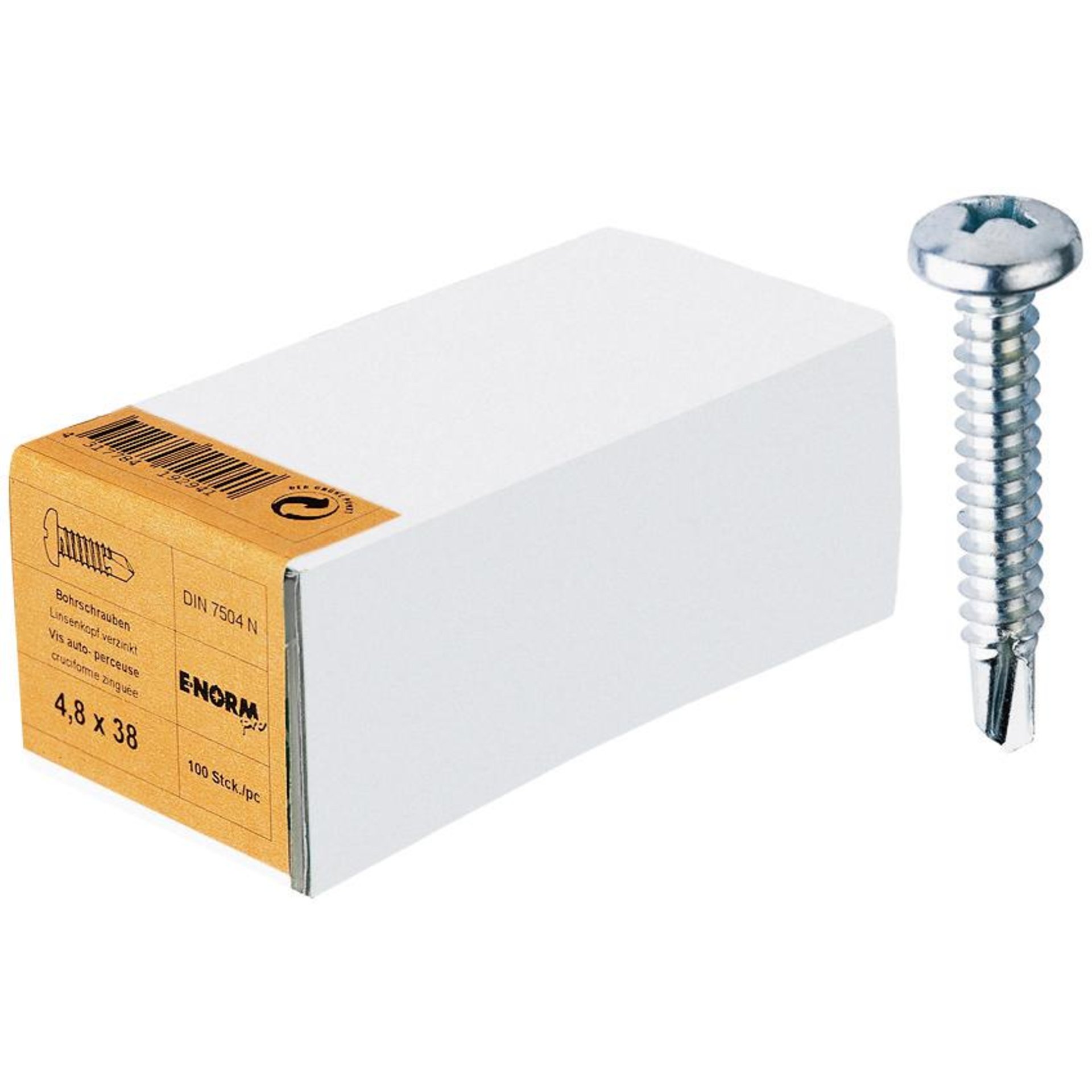 DIN 7504 Form M, Bohrschraube, galvanisch verzinkt