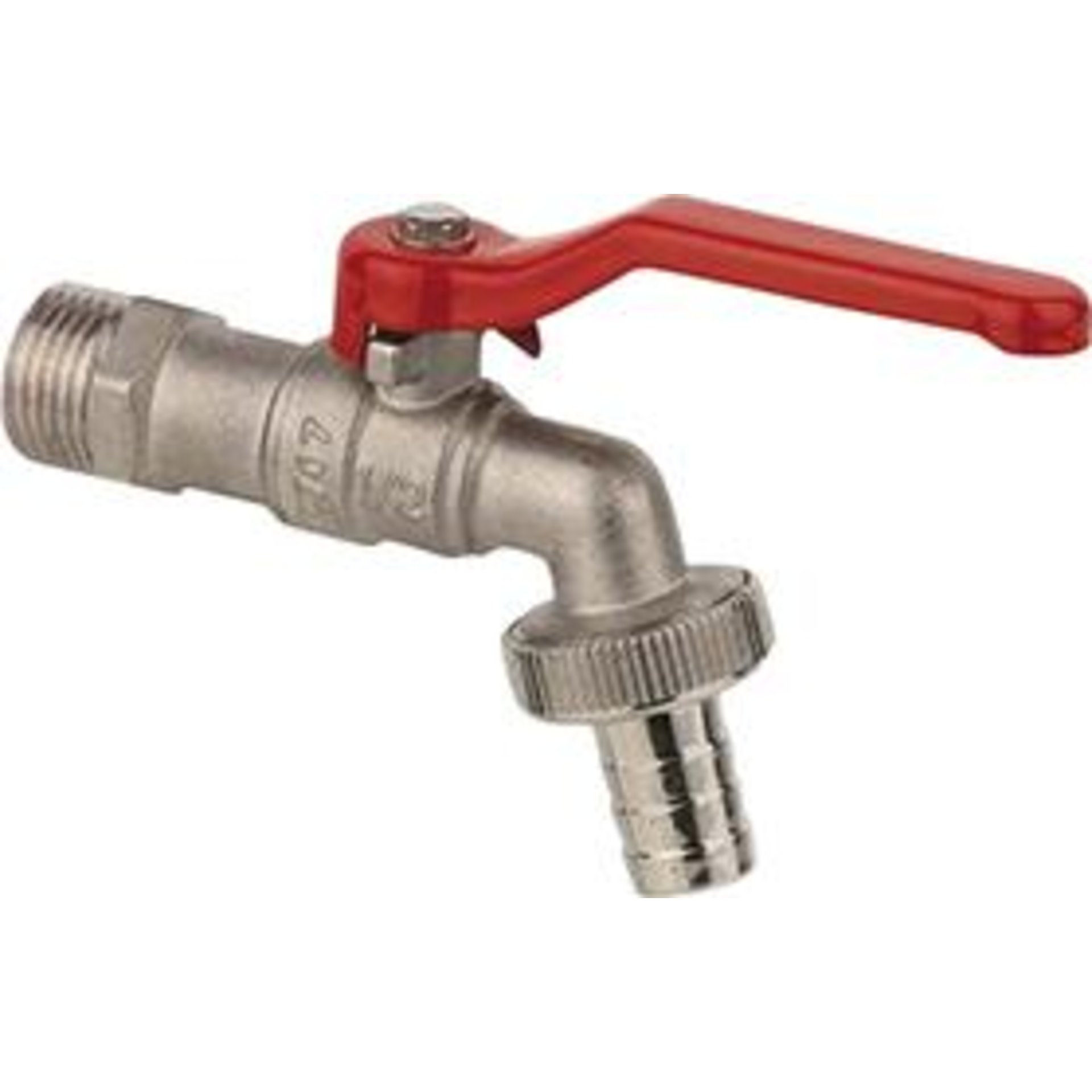 MS Kugel-Auslaufhahn, vernickelt, 3/4"AG x 1"AG x 3/4"T