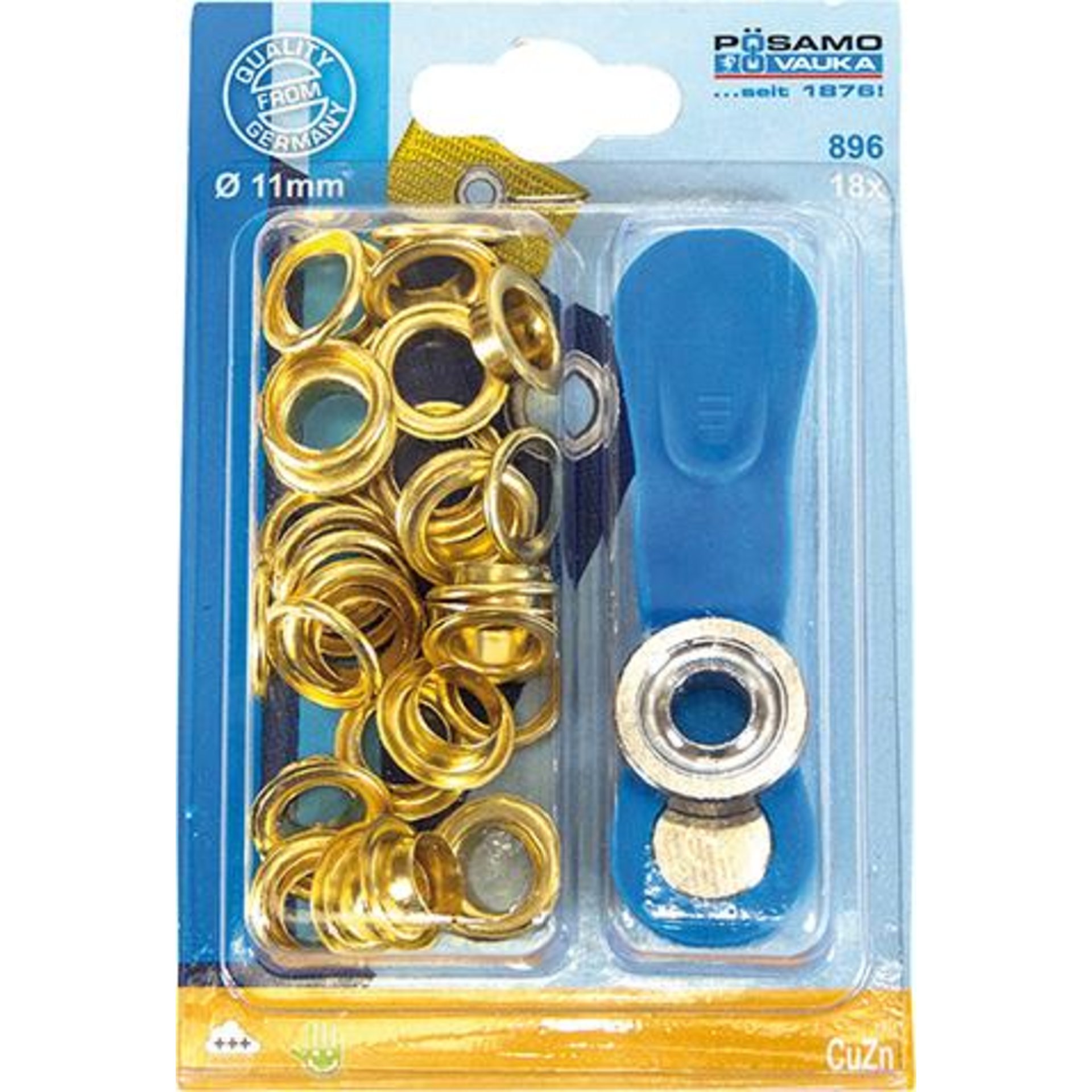 Öse + Scheibe, 11 mm (Innendurchmesser)