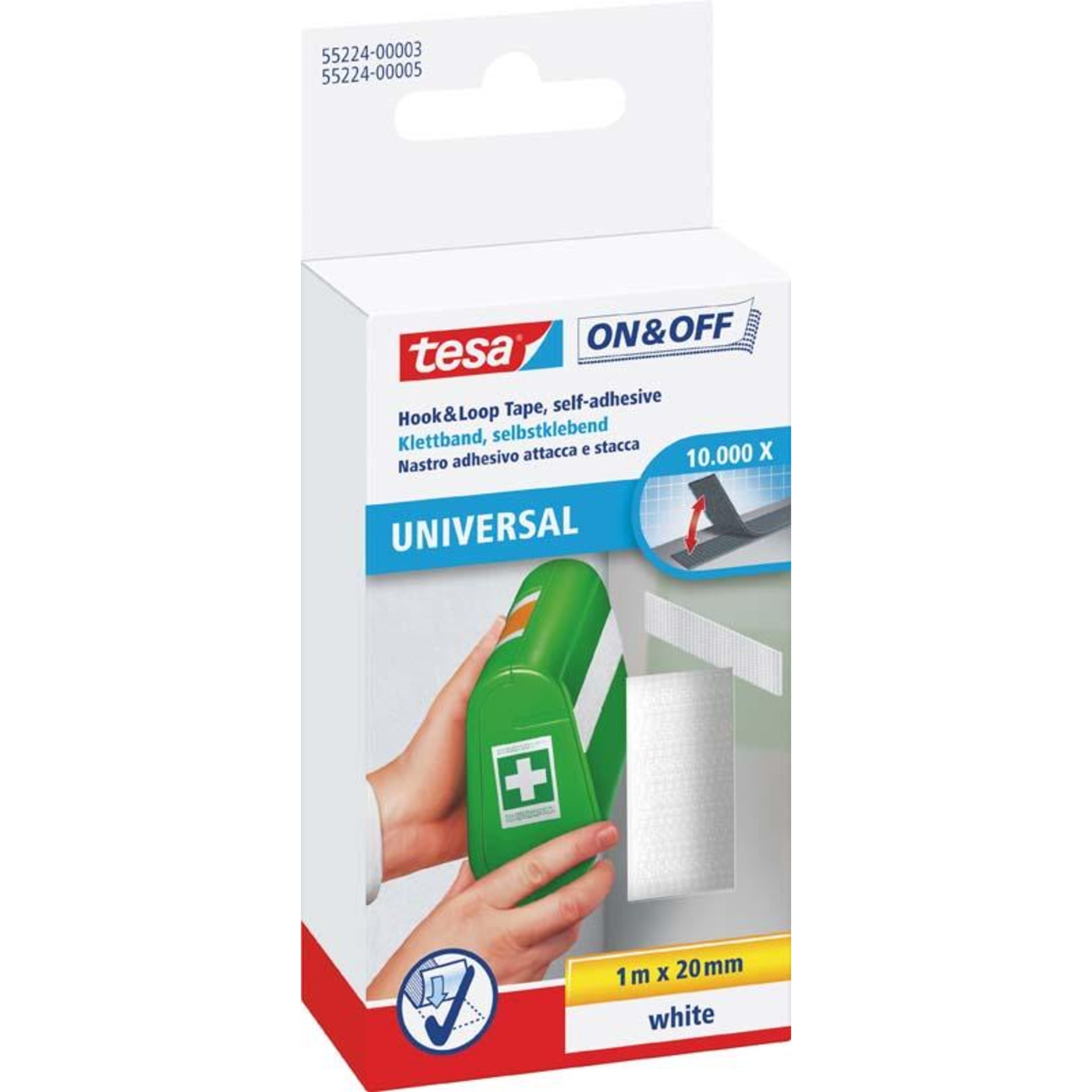 tesa® on & off Klettband, universal