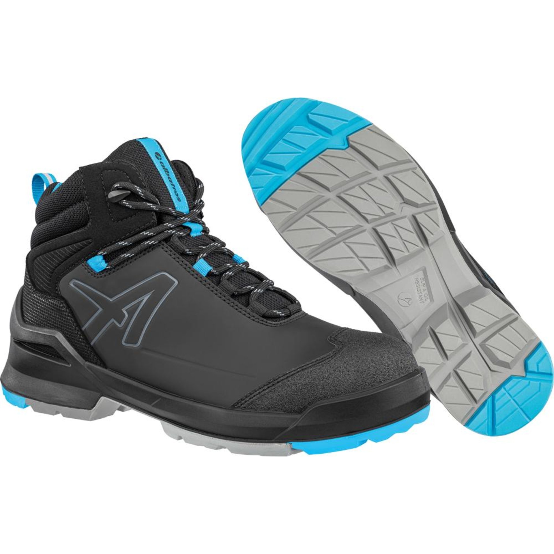 Sicherheitsschnürstiefel TARAVAL BLACK/BLUE MID "638040",  S3L ESD FO FR