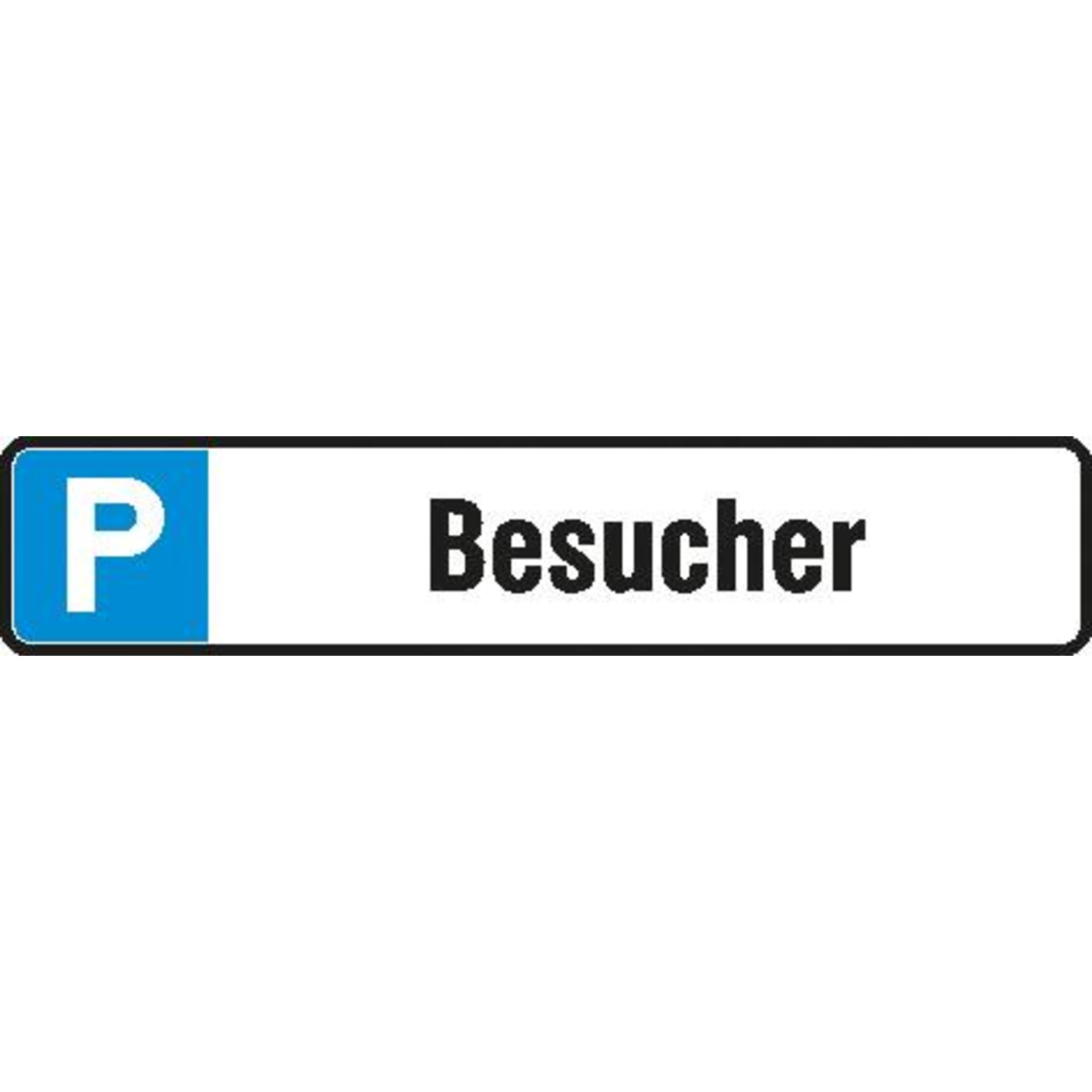 Parkplatzschild Alu B520xH110 mm Besucher SafetyMarking