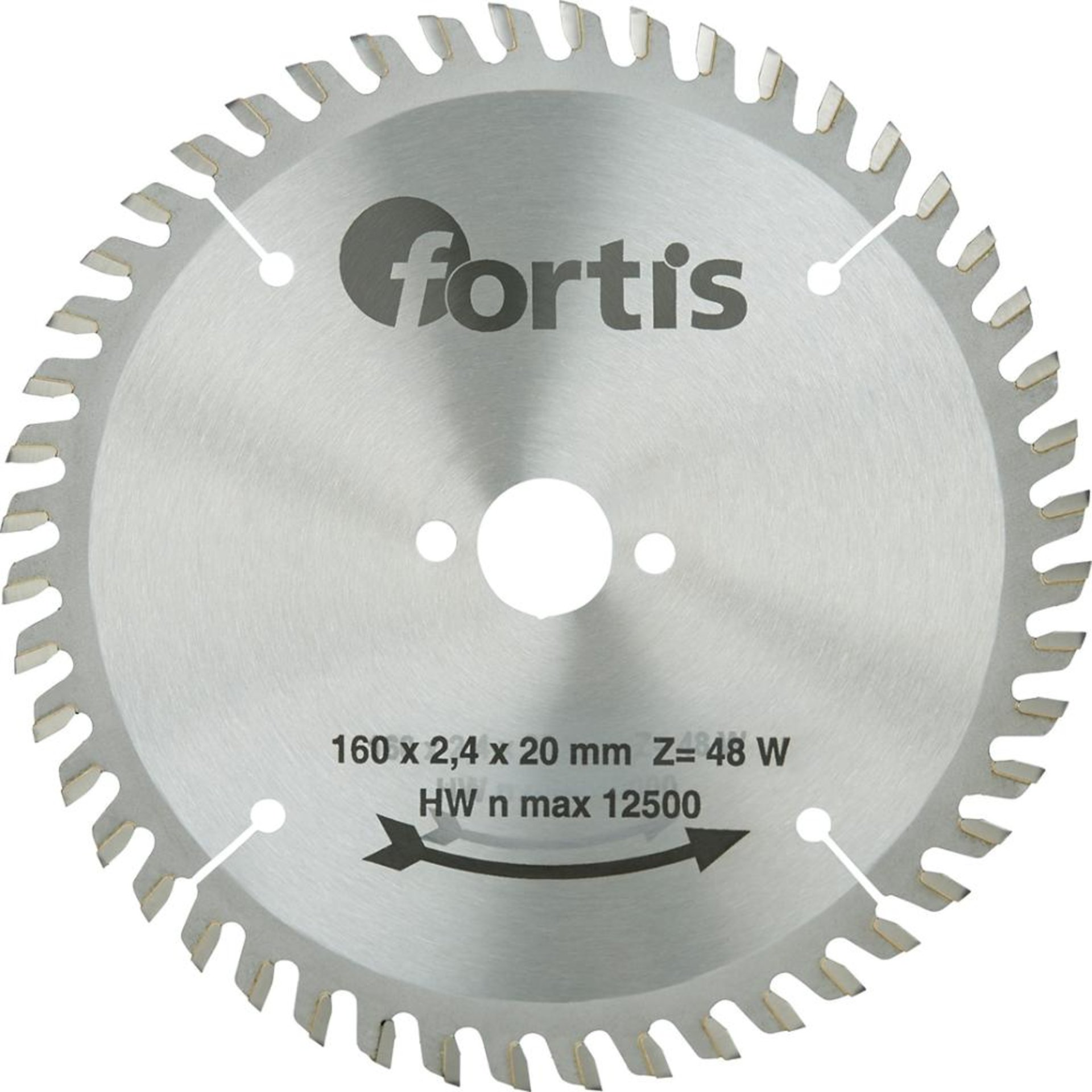 HW-Kreissägebl. 160x2,4 x20mm Z48W Fortis