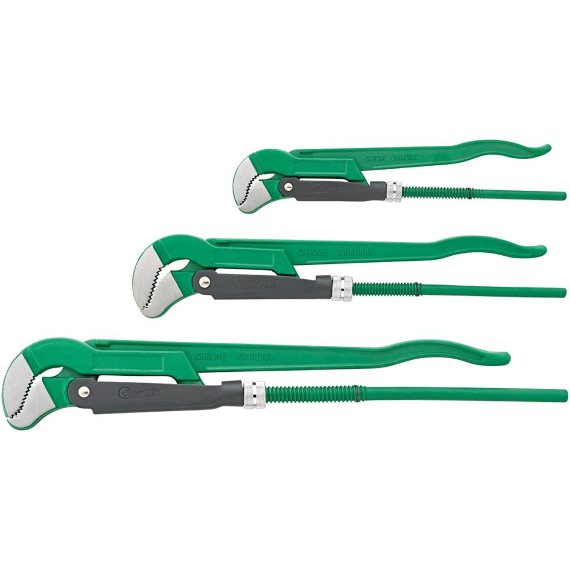 Eckrohrzangen-Satz S-Maul 3-teilig 1.-2." FORTIS