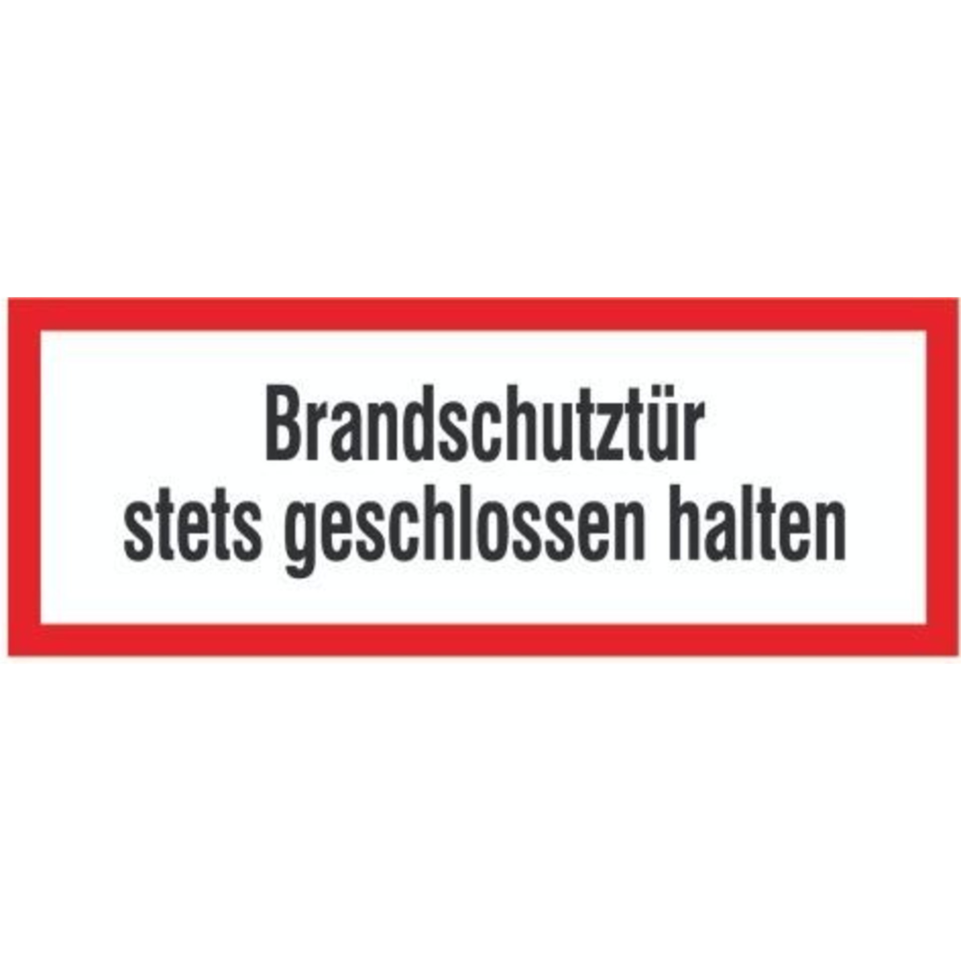 Brandschutzschild Folie B297xH105 mm Brandschutztür geschl.h. langnachleuchtend