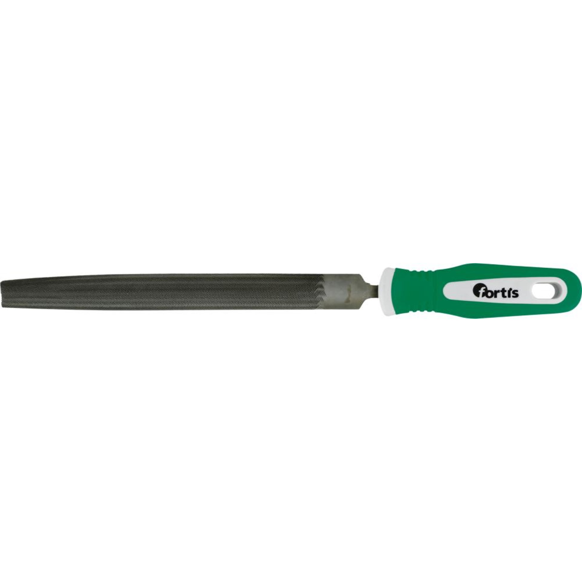 Werkstattfeile 200mm Hieb 2, halbrund mit 2K-Feilenheft DIN 7261 E FORTIS
