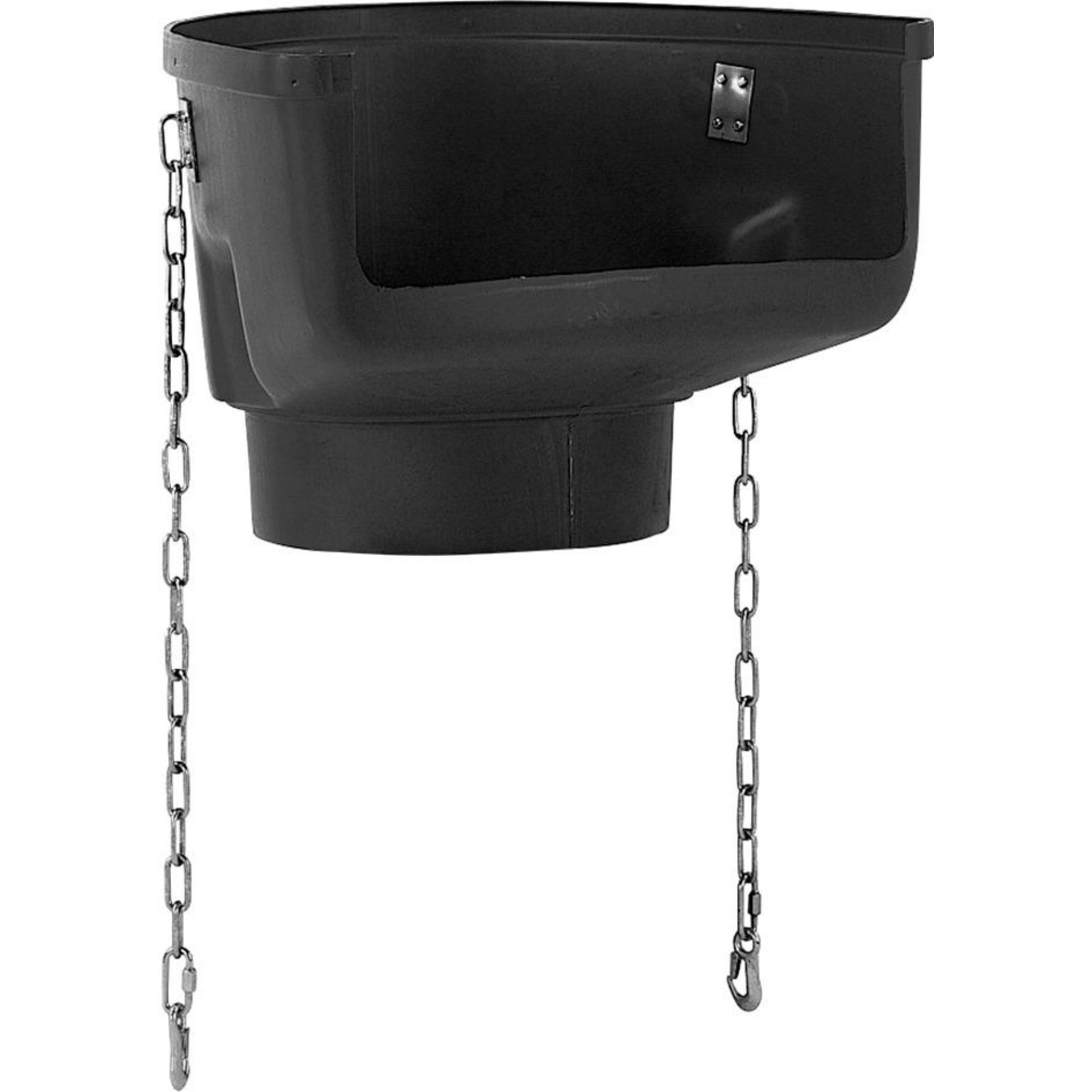 Kunststoff - Trichter schwarz mit 2 Ketten müba