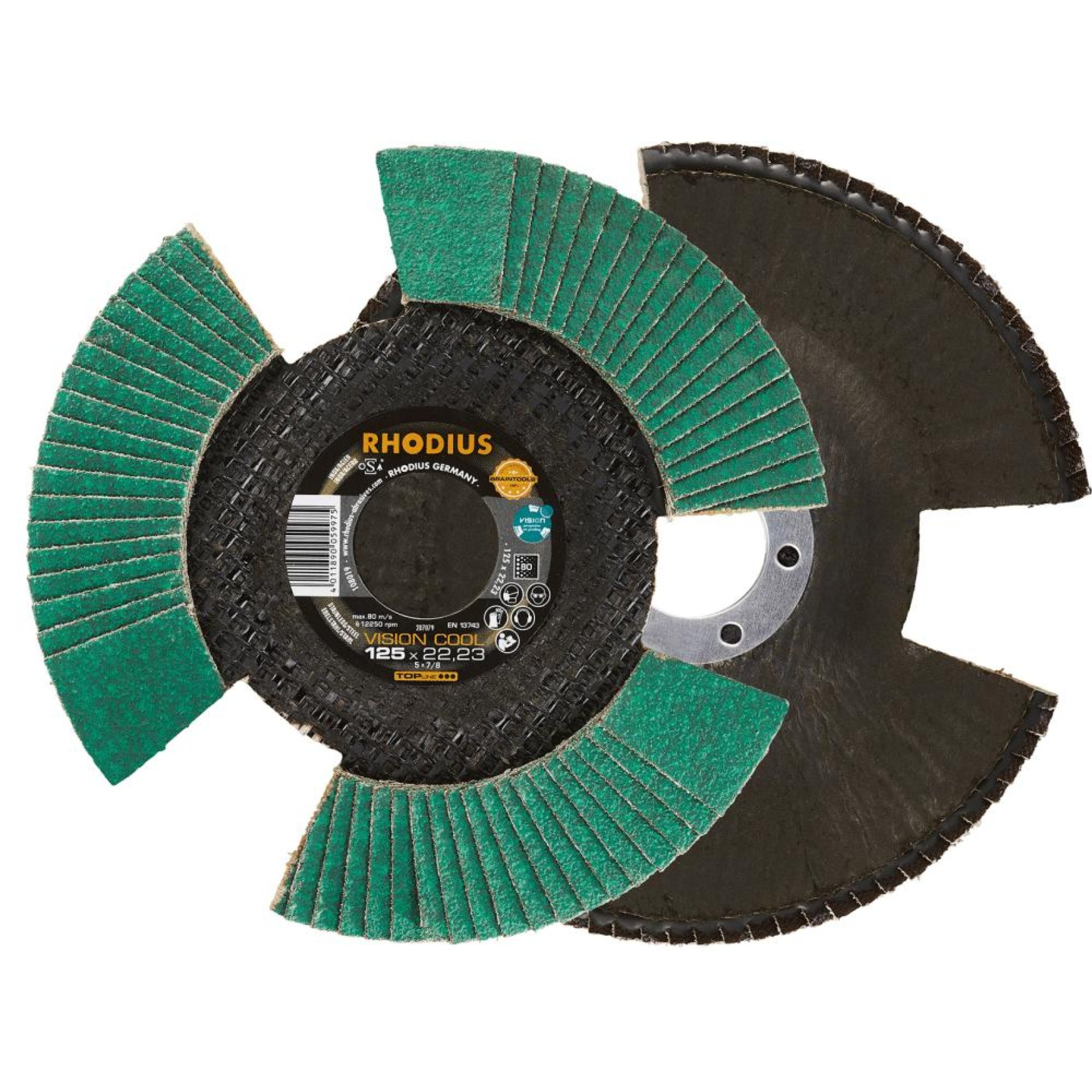 Lamellenschleifscheibe VISION COOL 115mm K 60 Rhodius