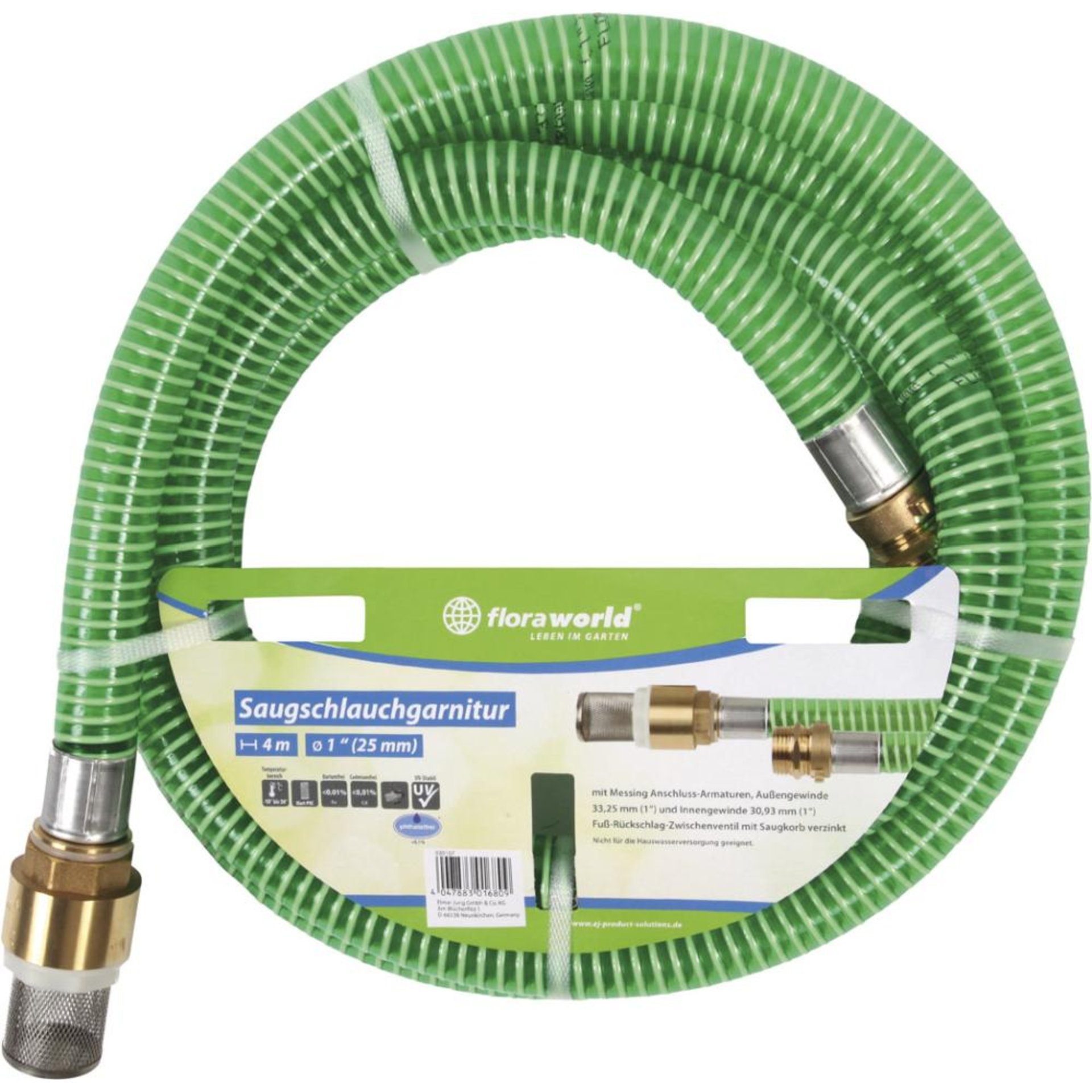 Schlauchgarnitur mit Messing-Armatur