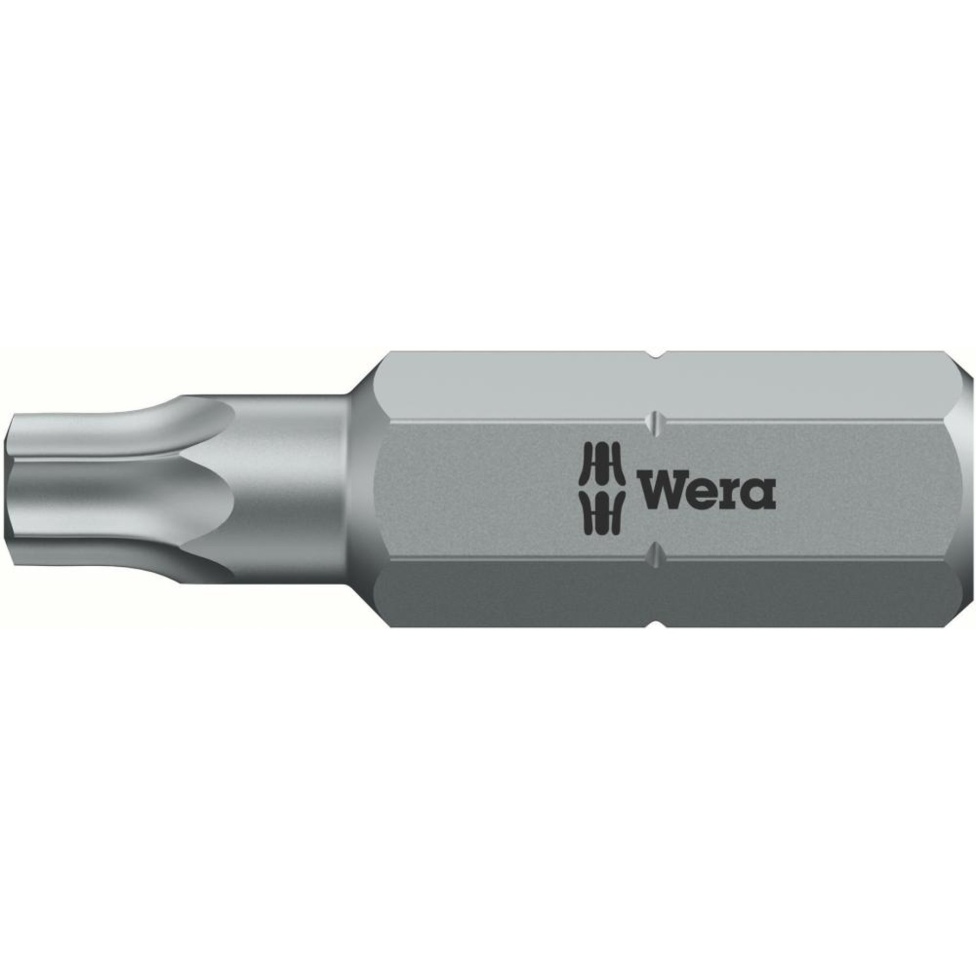 Bit zähhart 1/4" DIN 3126 C6,3 T10x25mm mit Bohrung Wera