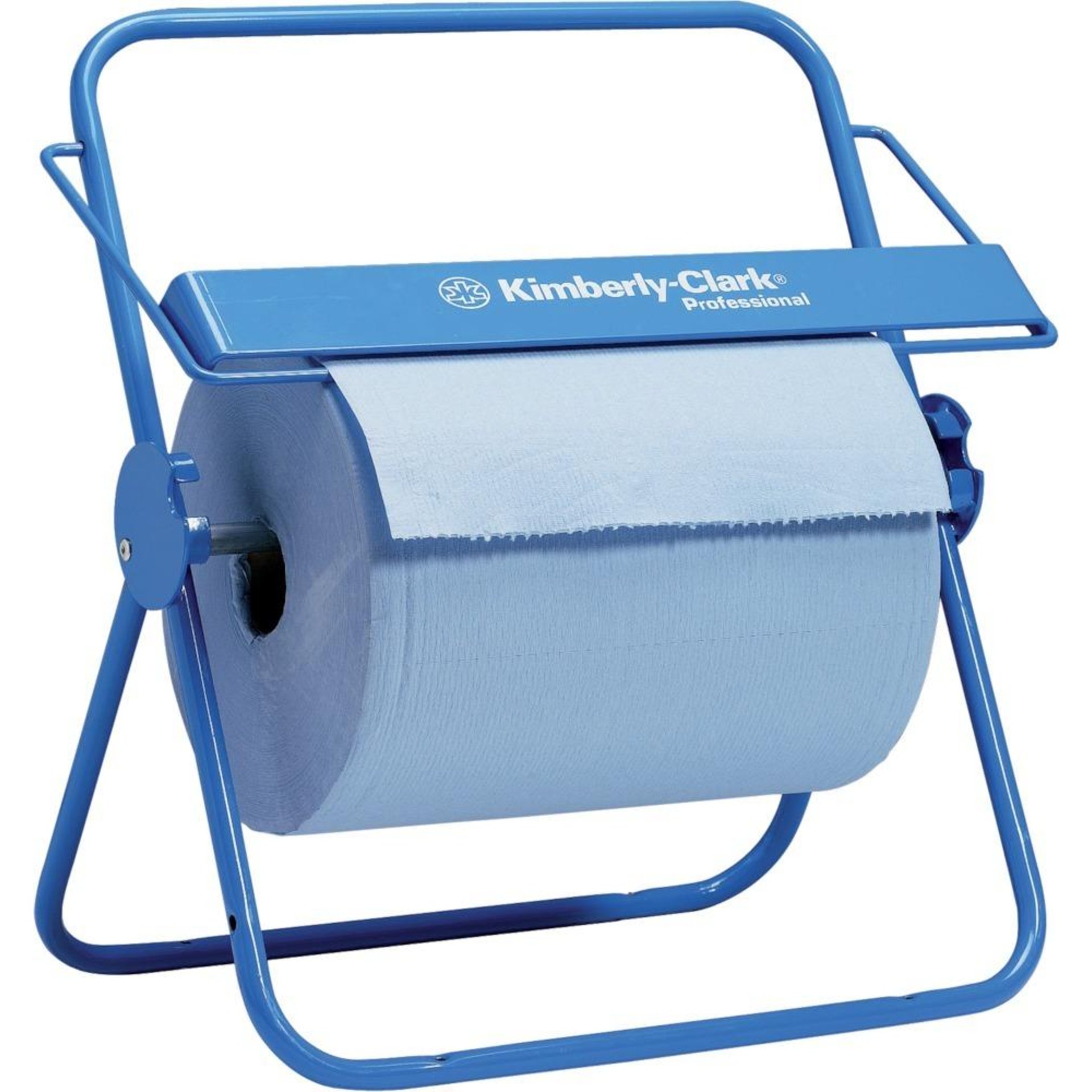 Wandhalter für Großrolle Metall blau