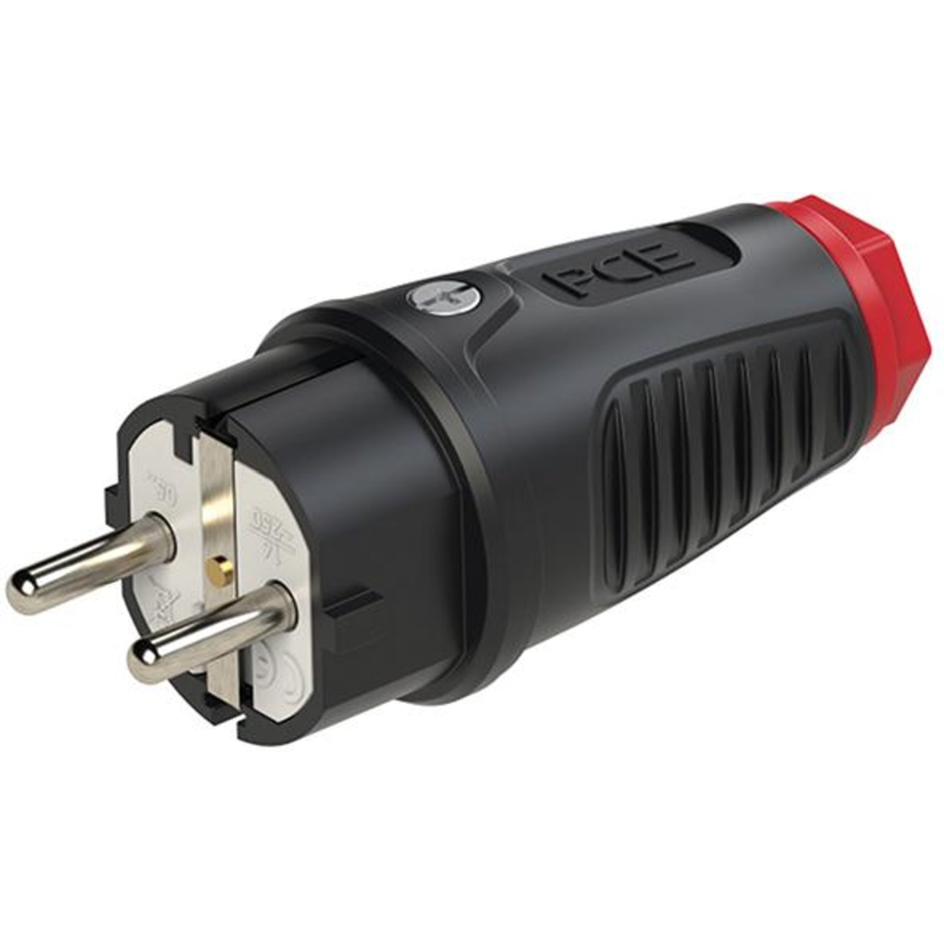 Schutzkontakt-Stecker, Gummi / Vollgummi