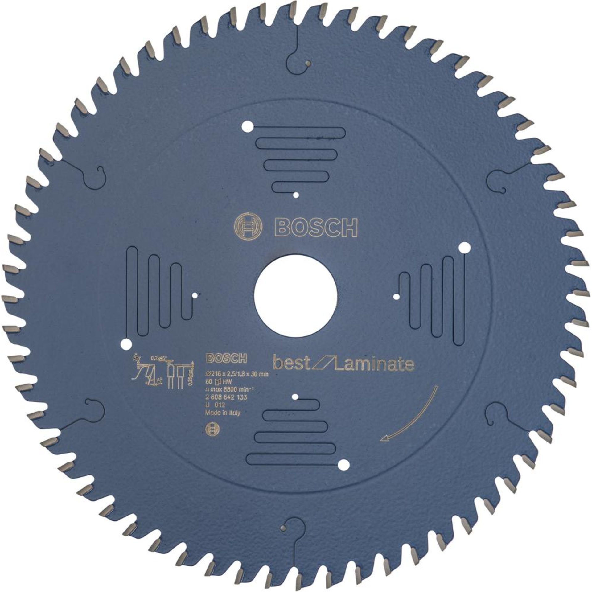 HM-Kreissägeblatt 216x2,5/1,8x30 60Z Bosch VE à 1 Stück Best for Laminate
