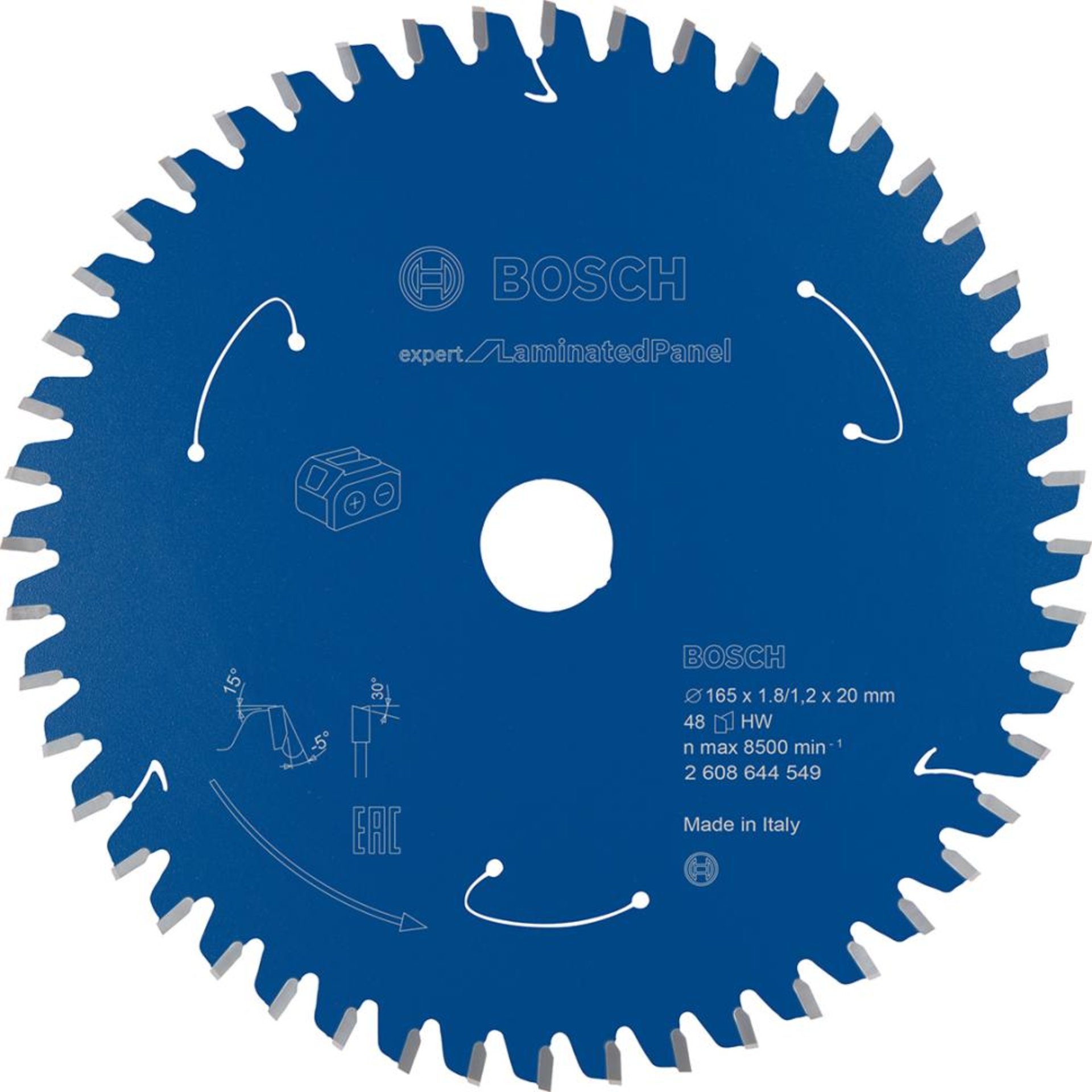 HM-Kreissägeblatt 165x1,8/1,2x20 48Z Bosch VE à 1 Stück Expert f. Laminated Panel