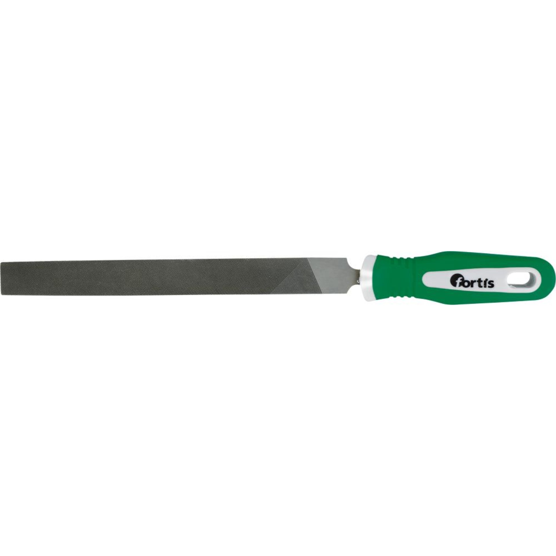 Werkstattfeile 200mm Hieb 2, flachstumpf mit 2K-Feilenheft DIN 7261 A FORTIS