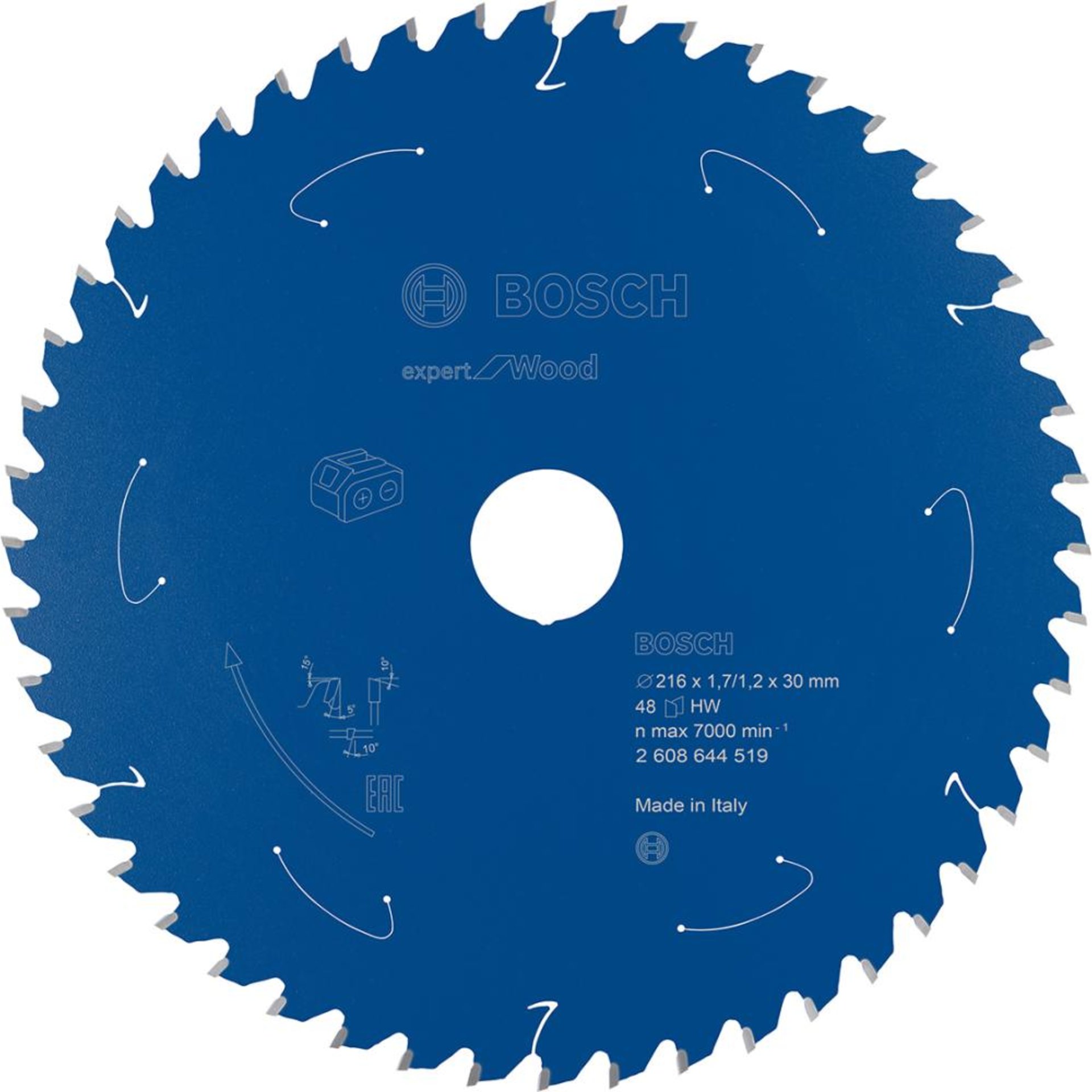 HM-Kreissägeblatt 216x1,7/1,2x30 48Z Bosch VE à 1 Stück Expert f Wood f Akkusägen