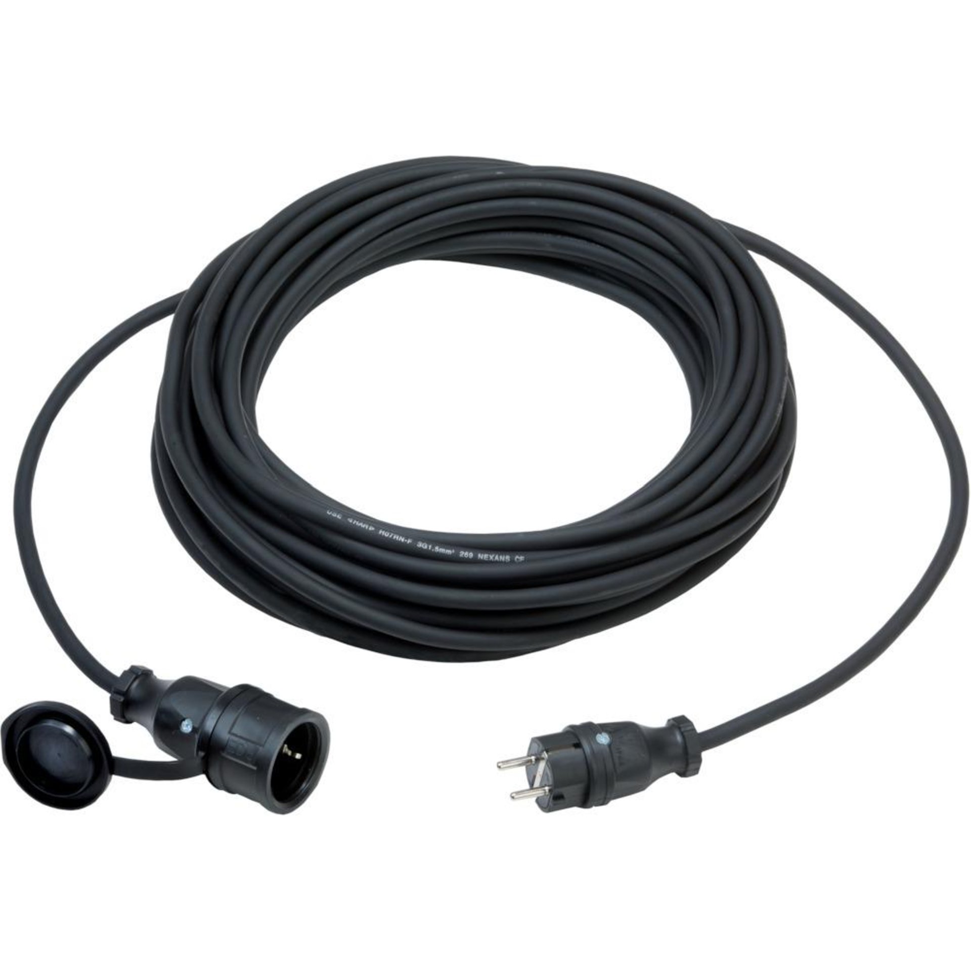 Verlängerungskabel 10m H07RN-F3G1,5 IP44 mit PCE Stecker+Kupplung Althoff