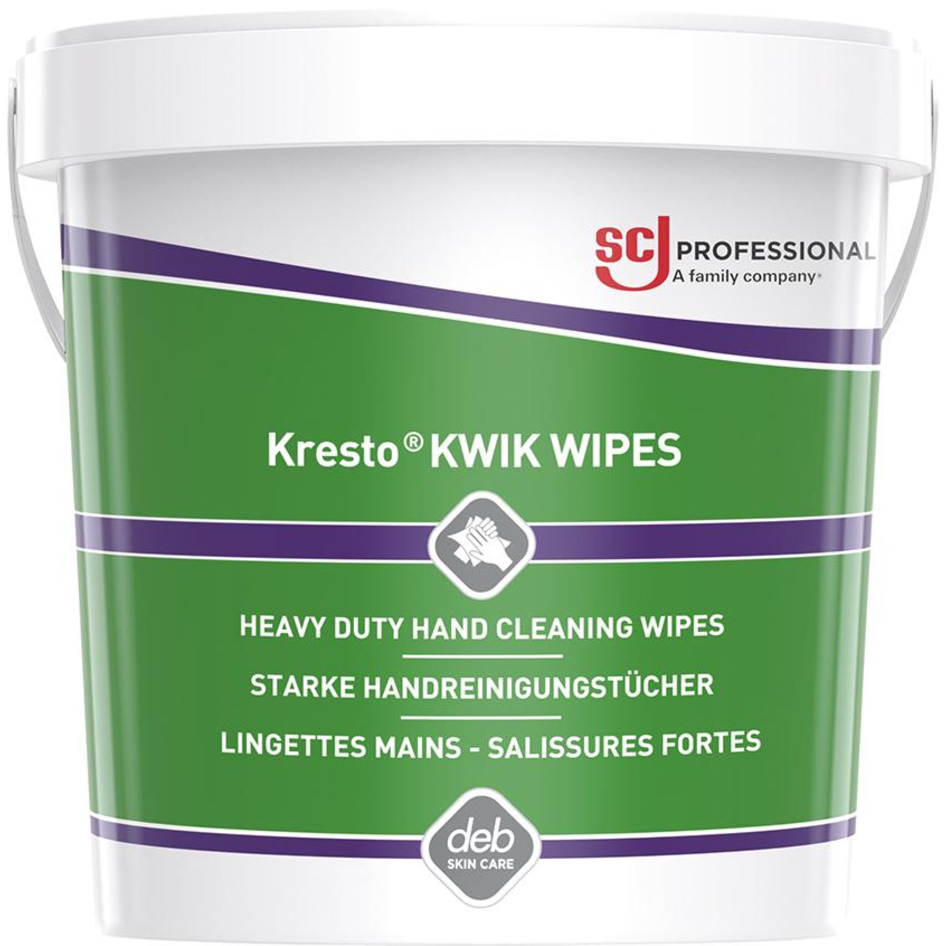 Kresto KWIK WIPES Handreinigungstücher 70 Tücher Eimer starke Verschmutzungen