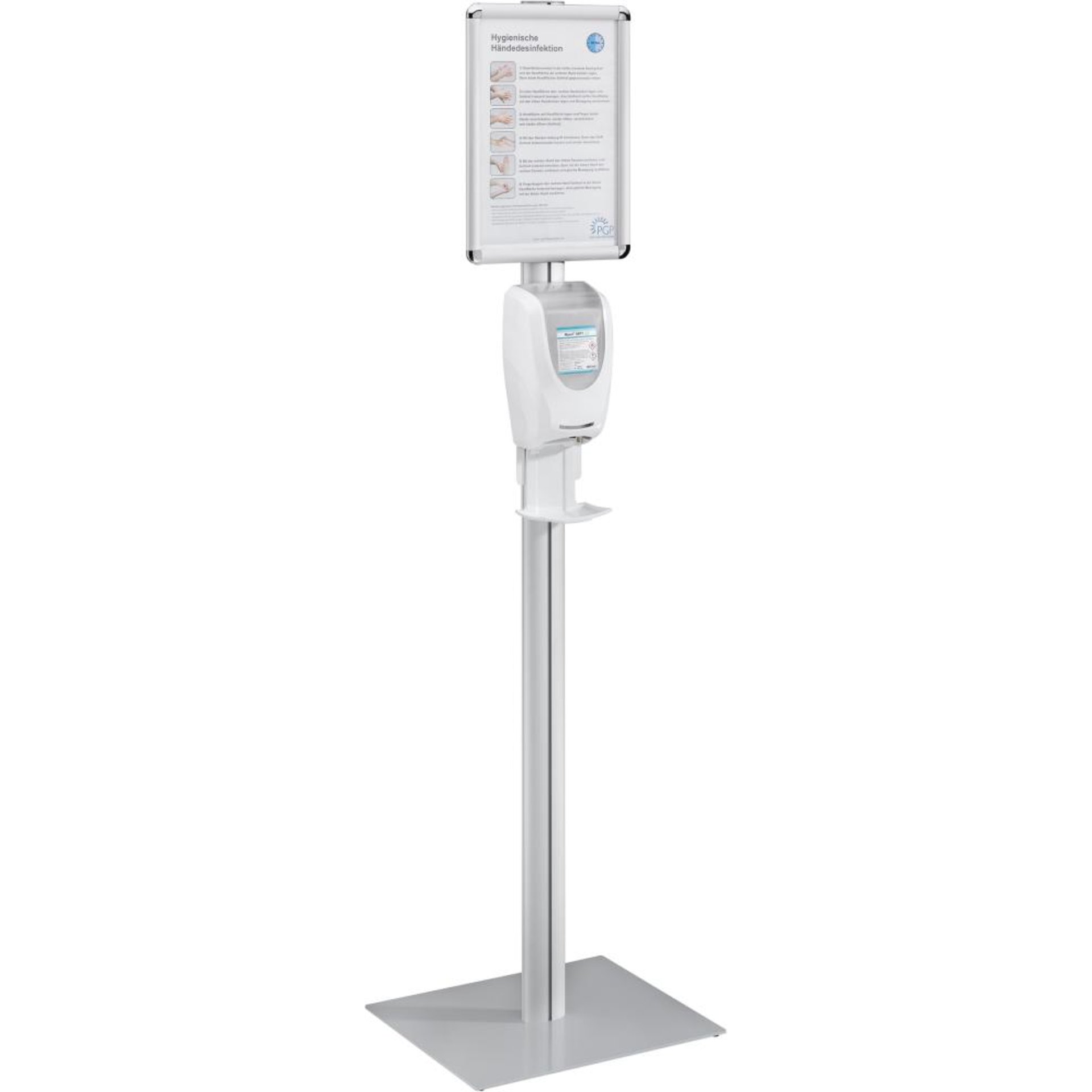 Spendersäule, Metall mit DIN A3 Info.-rahmen für EUROMAT 1000N & VARIOMAT PRO TOUCHLESS