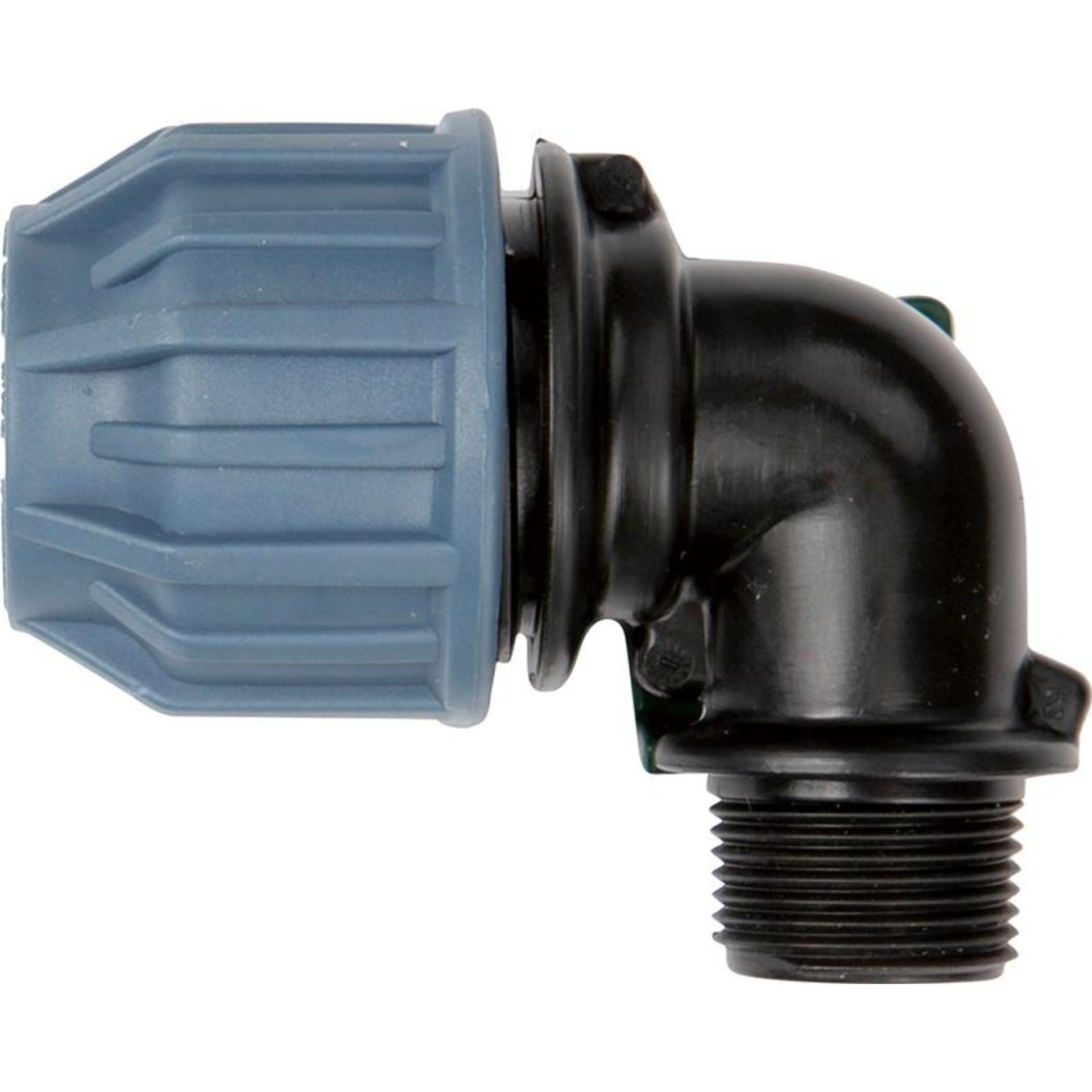 PP-Winkel-Rohr-Verschraubung AG 19mm(3/4") für 25mm Rohr Beschaffungsartikel