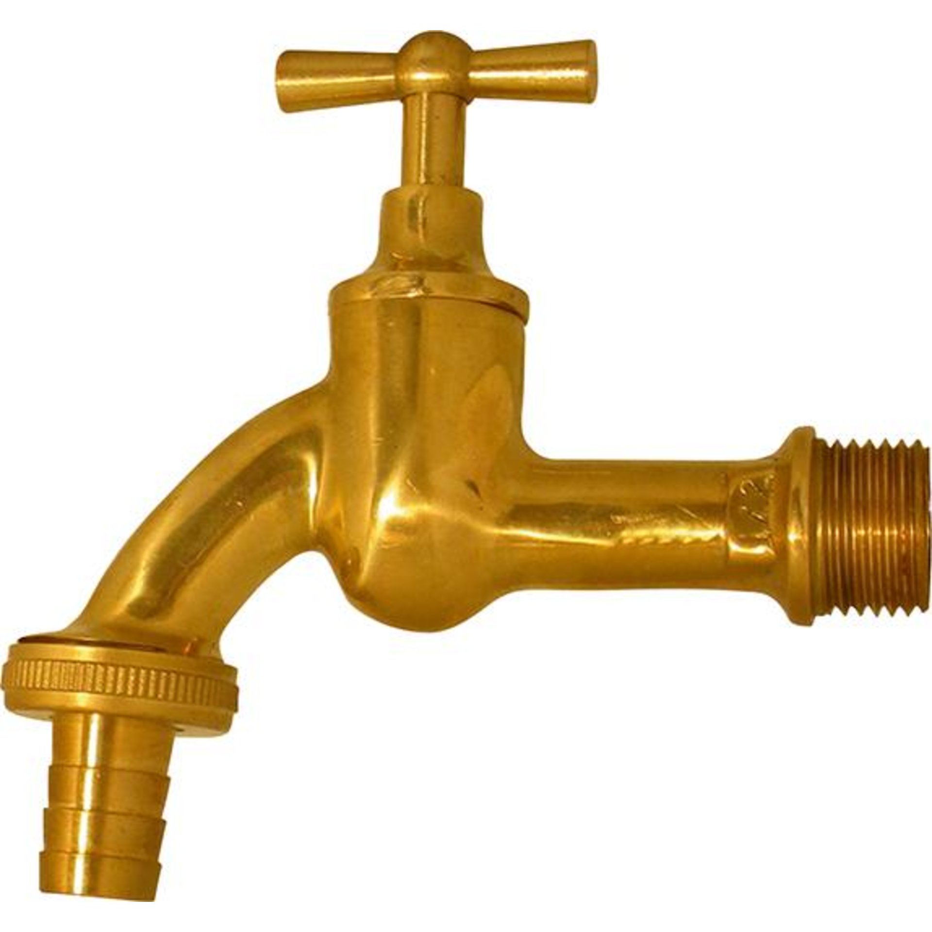 Wasserhahn 1/2" - 13mm MS Cr matt m. Verschraubung