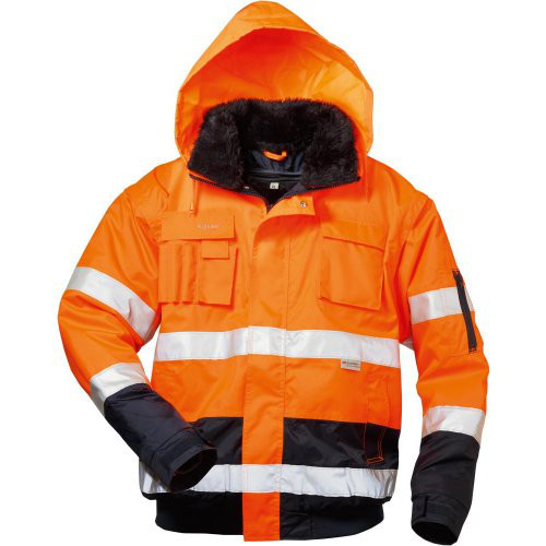 Warnjacke Volker, Gr. L, orange/marine