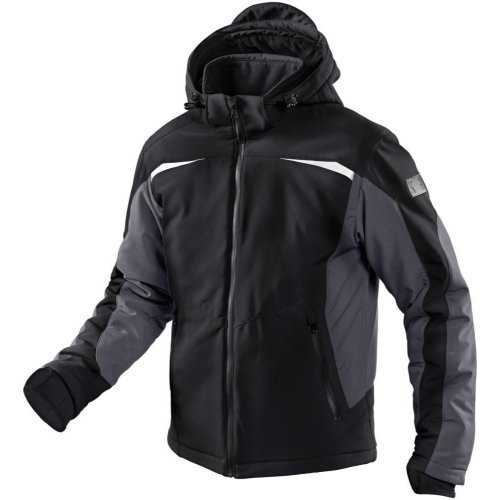 Winterjacke, Softshell, Gr. L, schw./anthr.